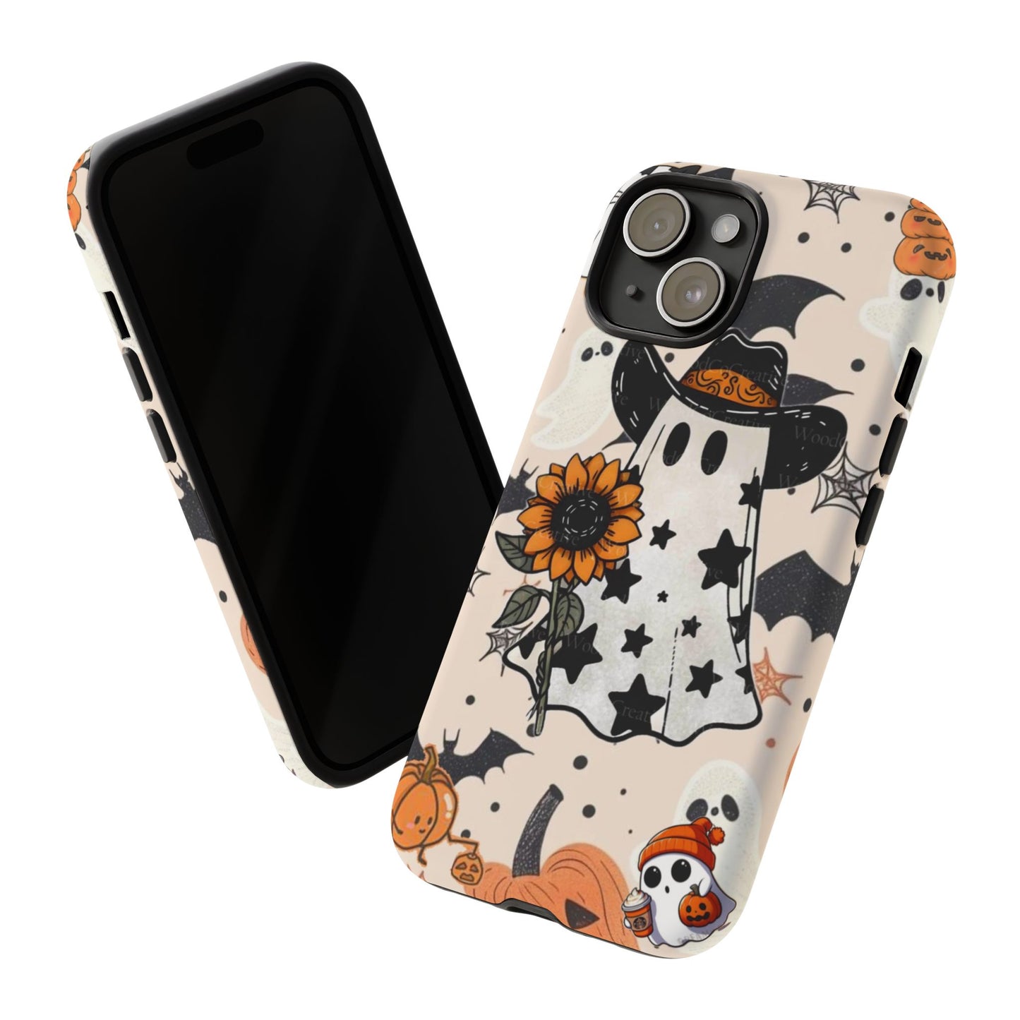 Cute Ghost Phone Case, Halloween Decor, Spooky Gift, Fall Accessories, Pumpkin Lover's Gift, Autumn Vibes, Trick or Treat