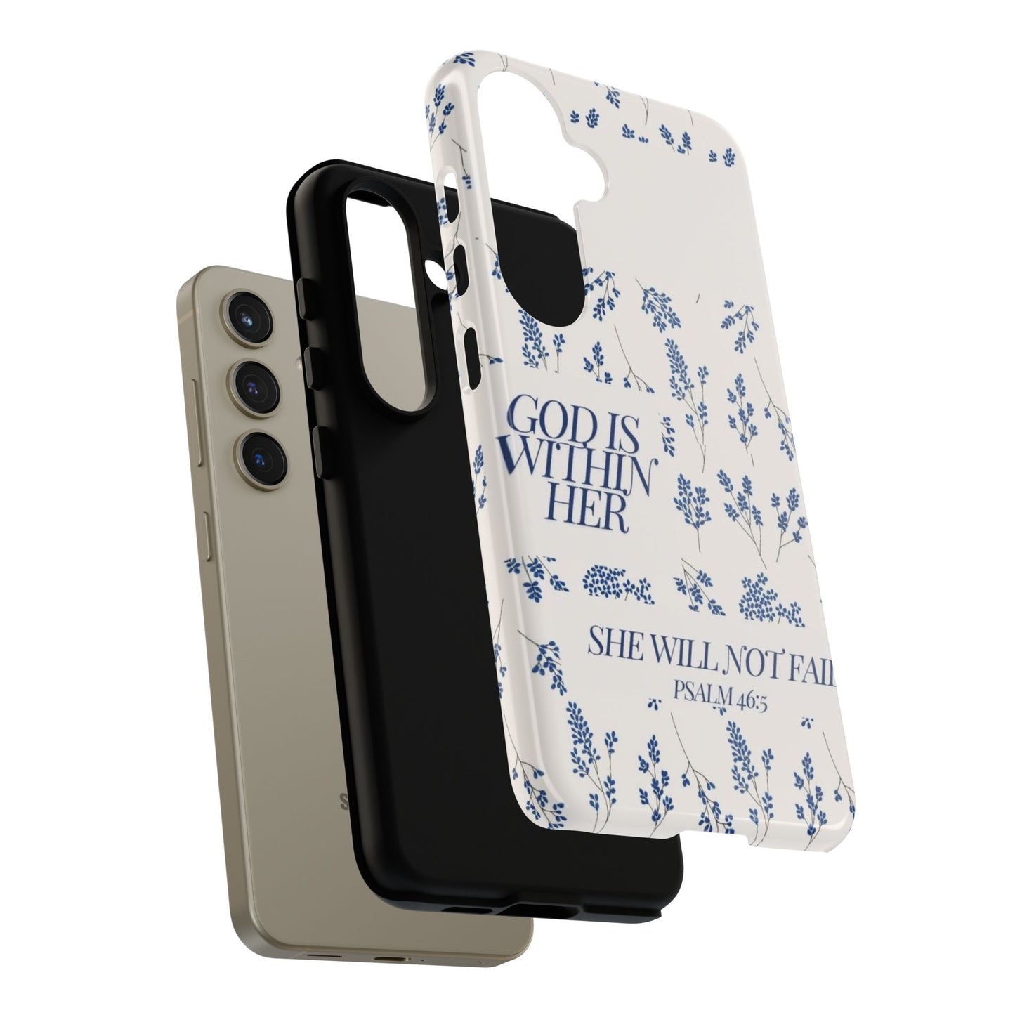 Within Her Cases - Floral Phone Case with Inspirational Quote, Motivational Gifts for Her, Bible Verse Design, Durable Case for iPhone, [...]
