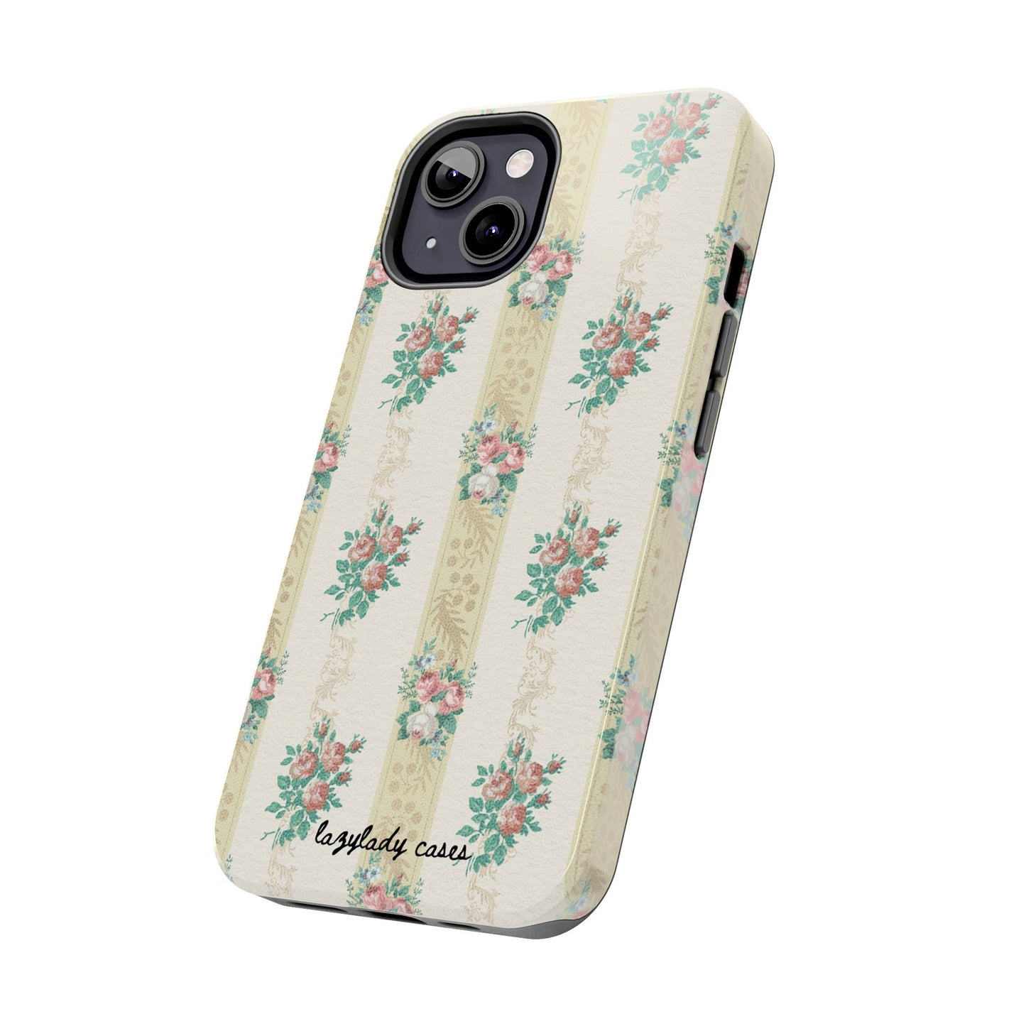 Elegant Floral Tough Phone Case - Vintage Inspired Design