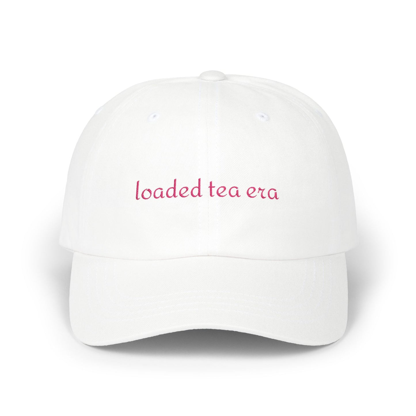 Loaded Tea Era Cap — Embroidered White Baseball Hat