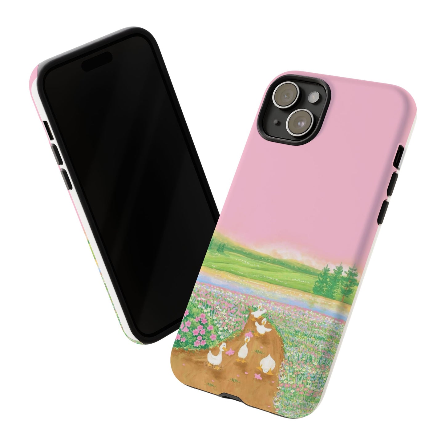 Pastel Floral Phone Case, Tough Cases for Nature Lovers, Cute Phone Accessories, Spring Gifts, Unique Mobile Covers