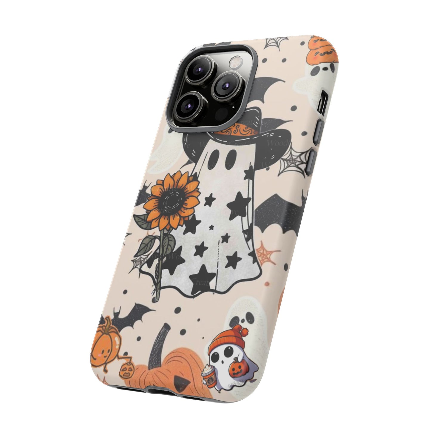 Cute Ghost Phone Case, Halloween Decor, Spooky Gift, Fall Accessories, Pumpkin Lover's Gift, Autumn Vibes, Trick or Treat