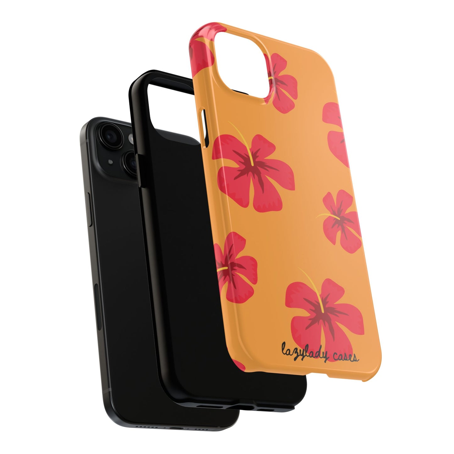 Tough Floral Phone Case - Vibrant Hibiscus Design for Summer Fun