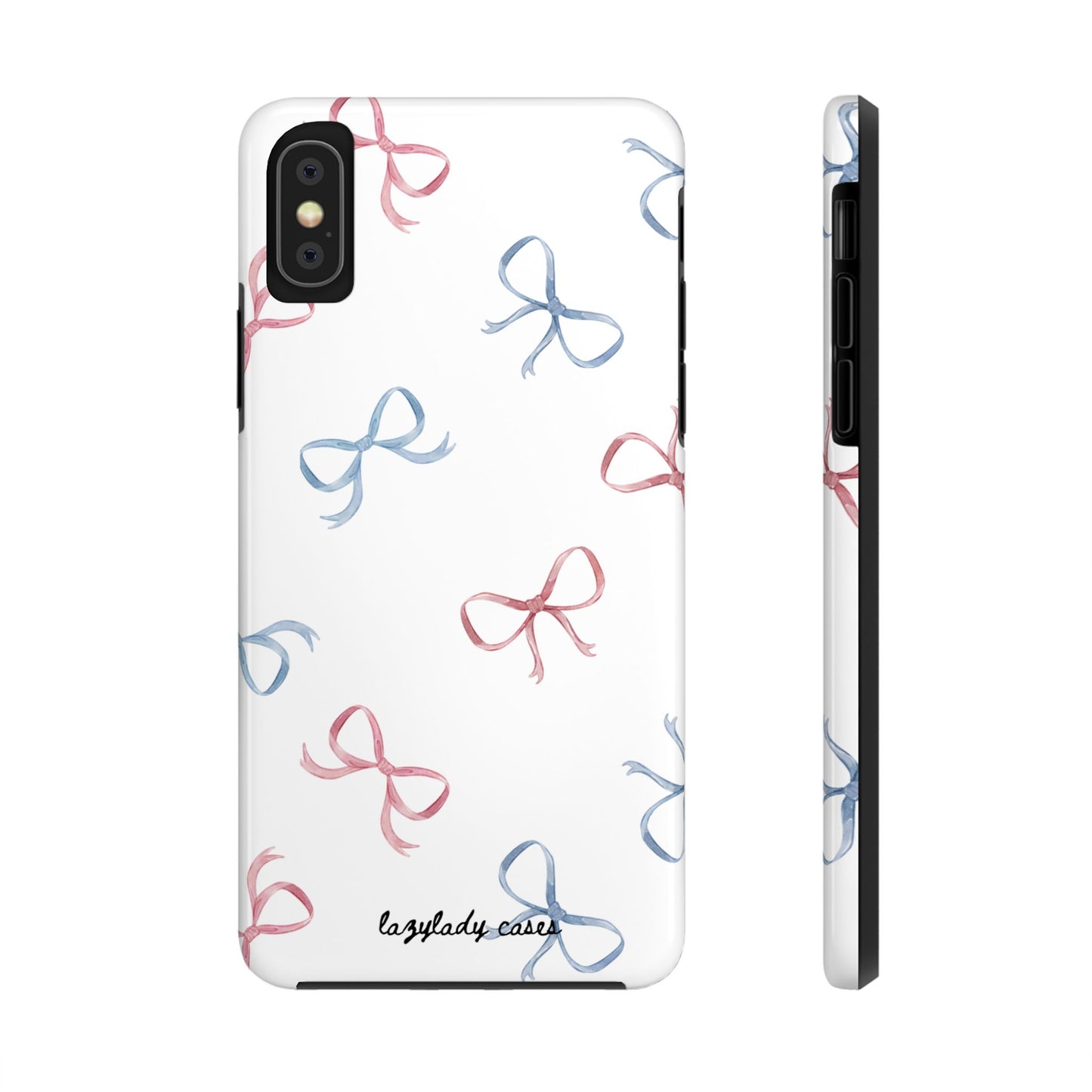Chic Bow Pattern Tough Phone Case | Stylish Protection for Your Device