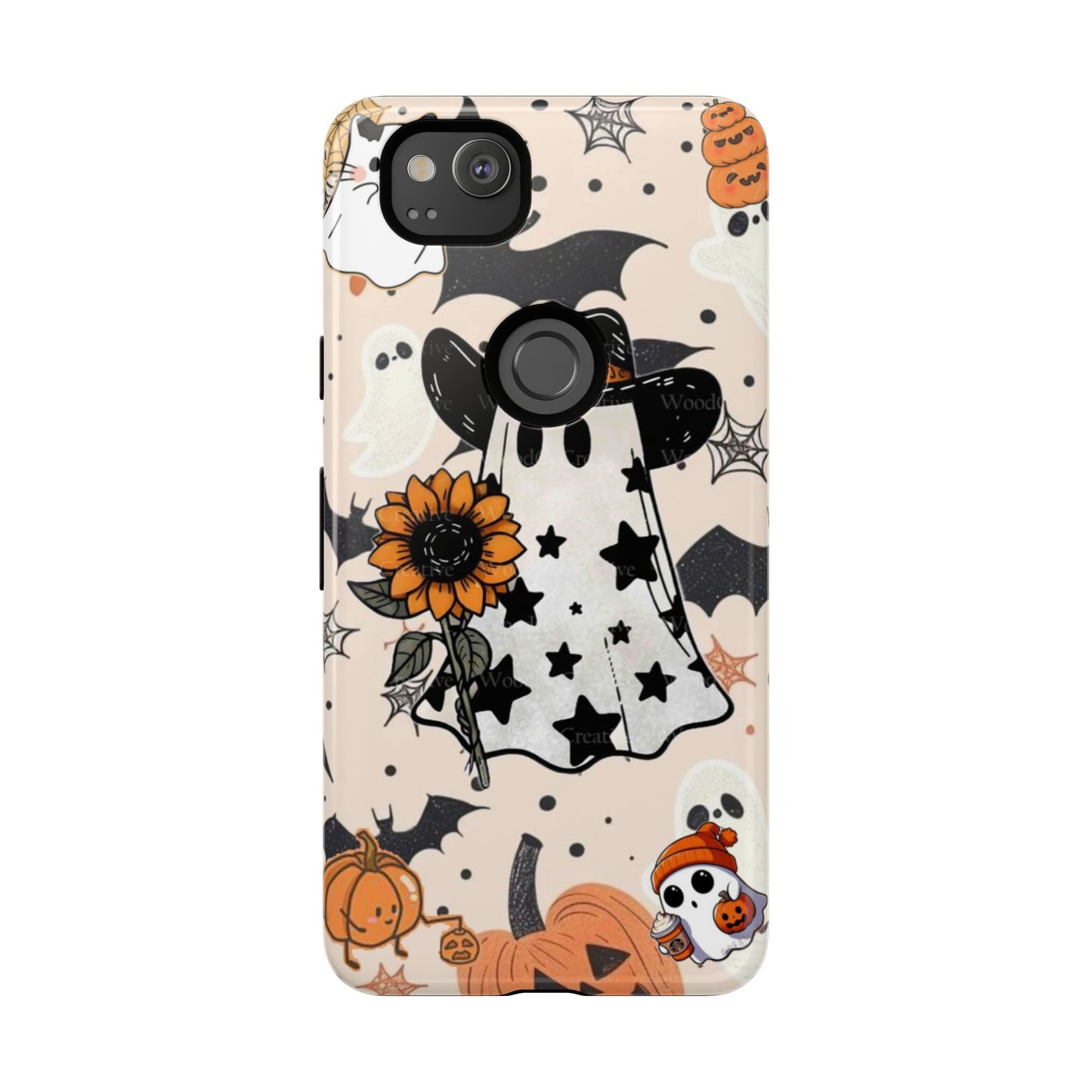 Cute Ghost Phone Case, Halloween Decor, Spooky Gift, Fall Accessories, Pumpkin Lover's Gift, Autumn Vibes, Trick or Treat