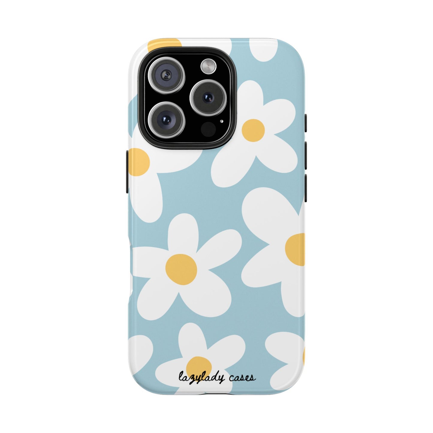 Floral Tough Phone Case - Daisy Design for Everyday Protection