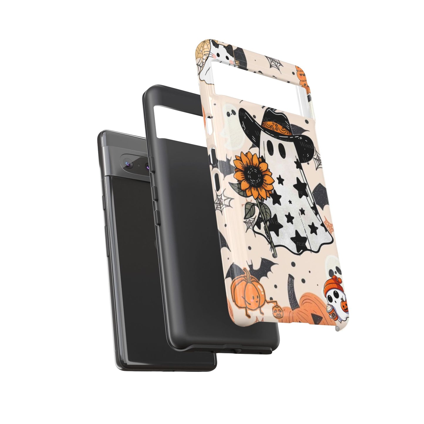Cute Ghost Phone Case, Halloween Decor, Spooky Gift, Fall Accessories, Pumpkin Lover's Gift, Autumn Vibes, Trick or Treat