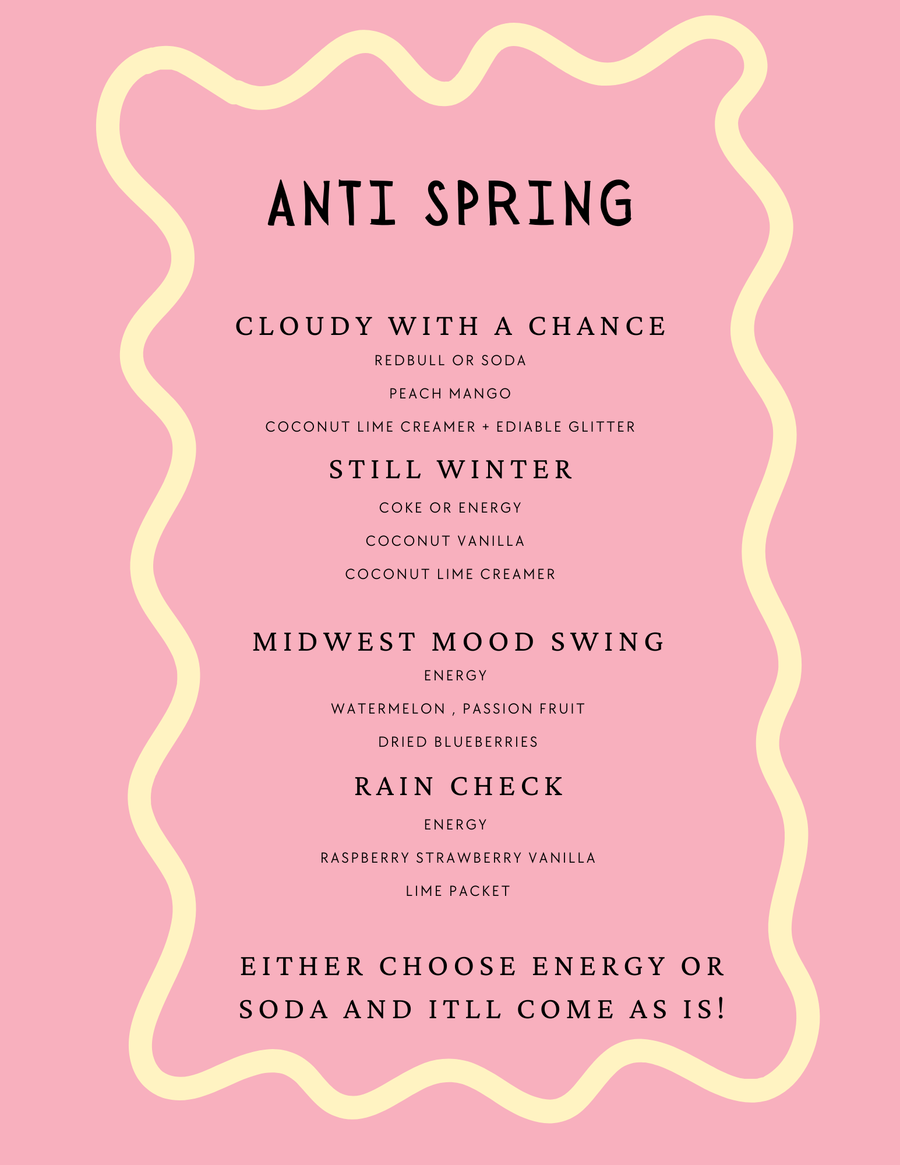 Anti Spring Menu