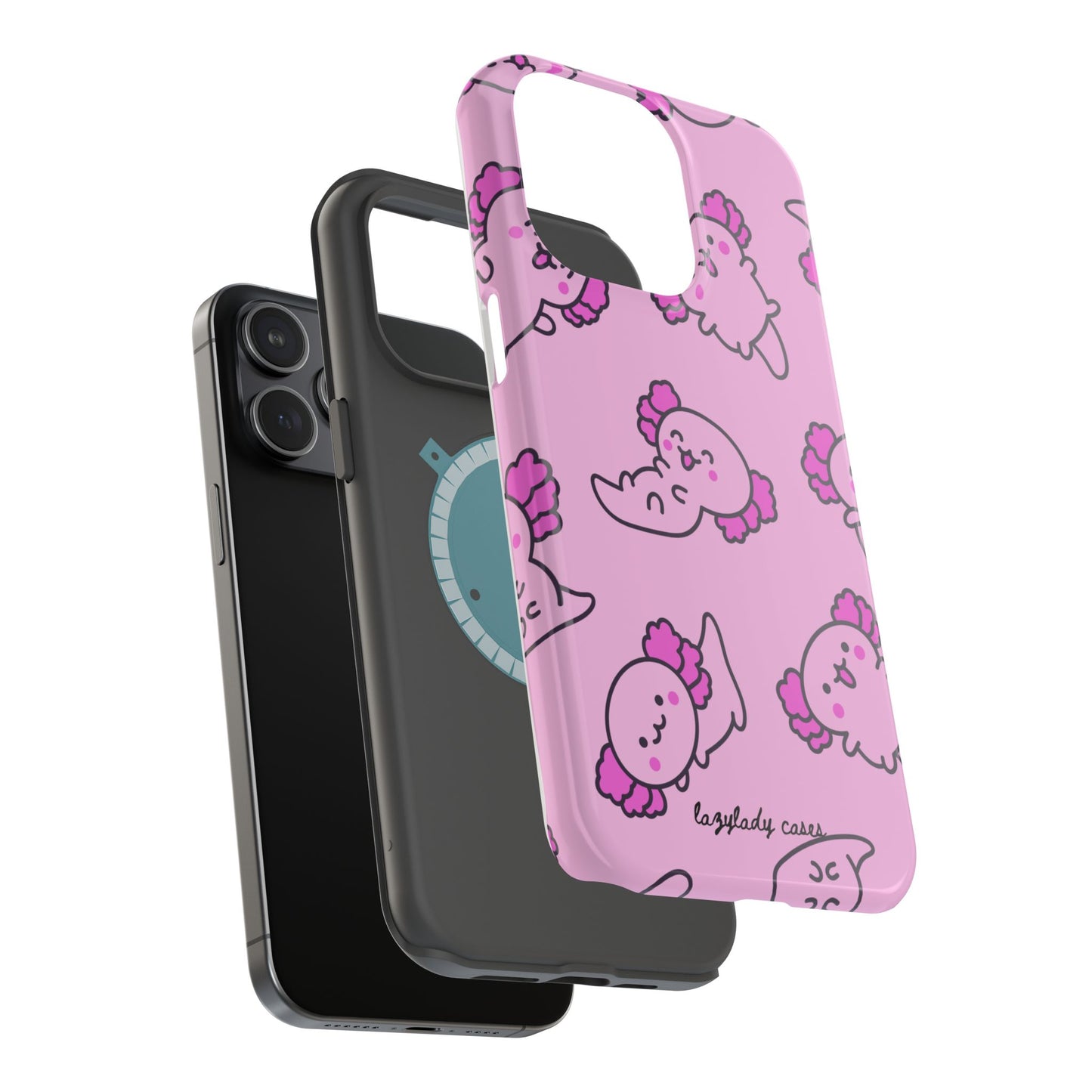 Cute Axolotl Magnetic Tough Case – Kawaii Phone Protection for Animal Lovers