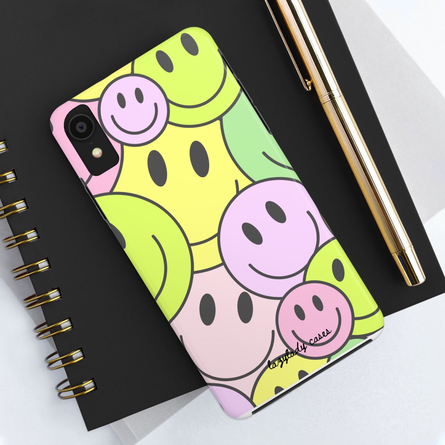 Colorful Smiley Face Tough Phone Case - Fun, Durable Protection for All Ages