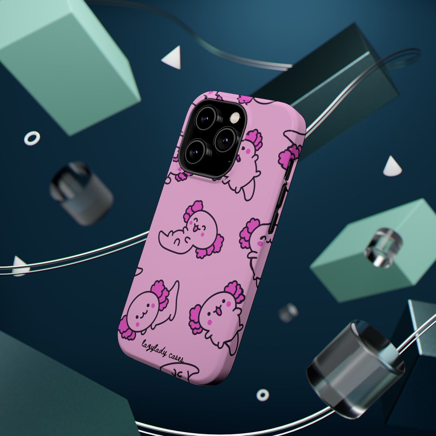 Cute Axolotl Magnetic Tough Case – Kawaii Phone Protection for Animal Lovers