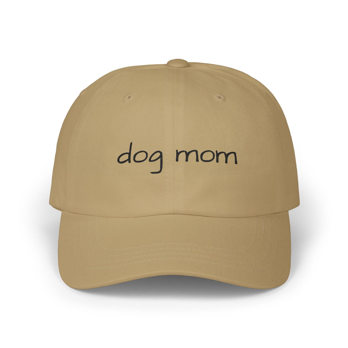 Dog Mom Cap — Embroidered White Baseball Hat for Pet Lovers