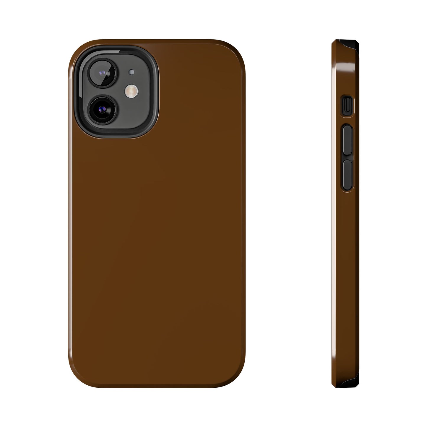 Brown Tough Phone Case — Rugged Shockproof iPhone Cover