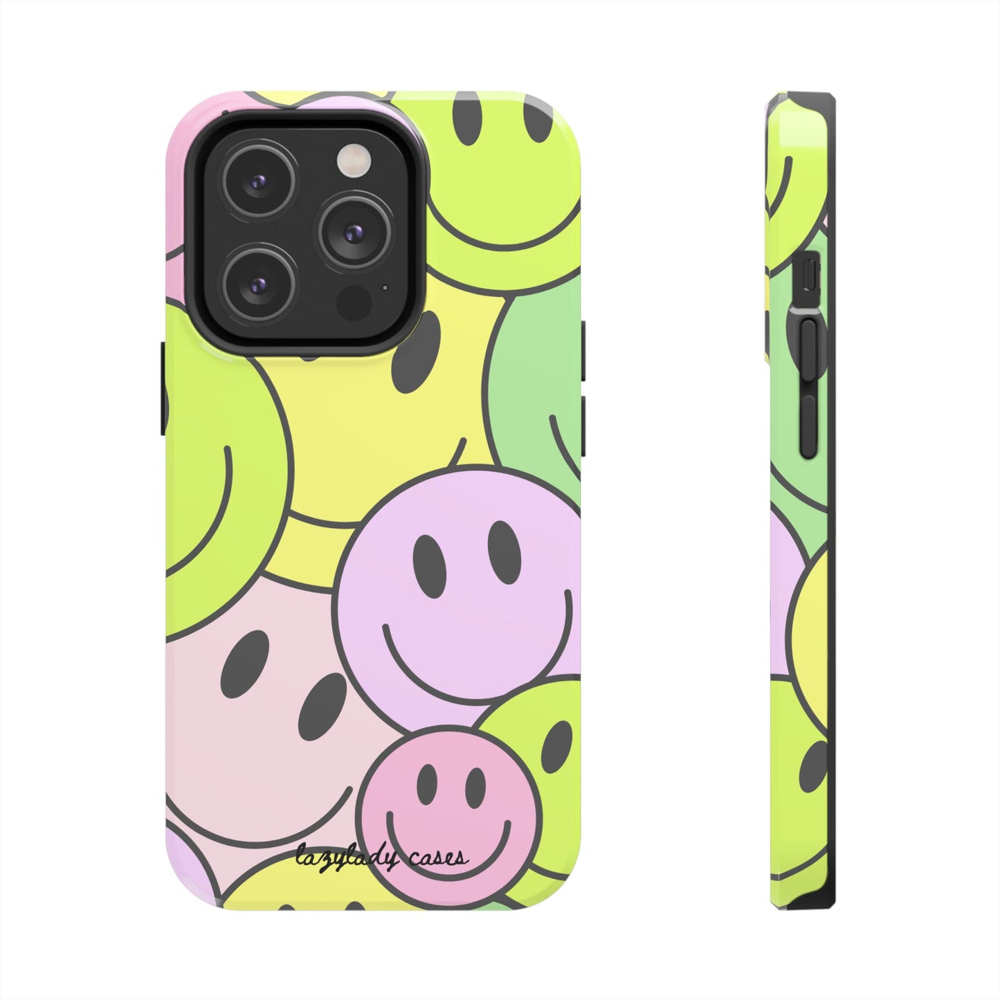 Colorful Smiley Face Tough Phone Case - Fun, Durable Protection for All Ages