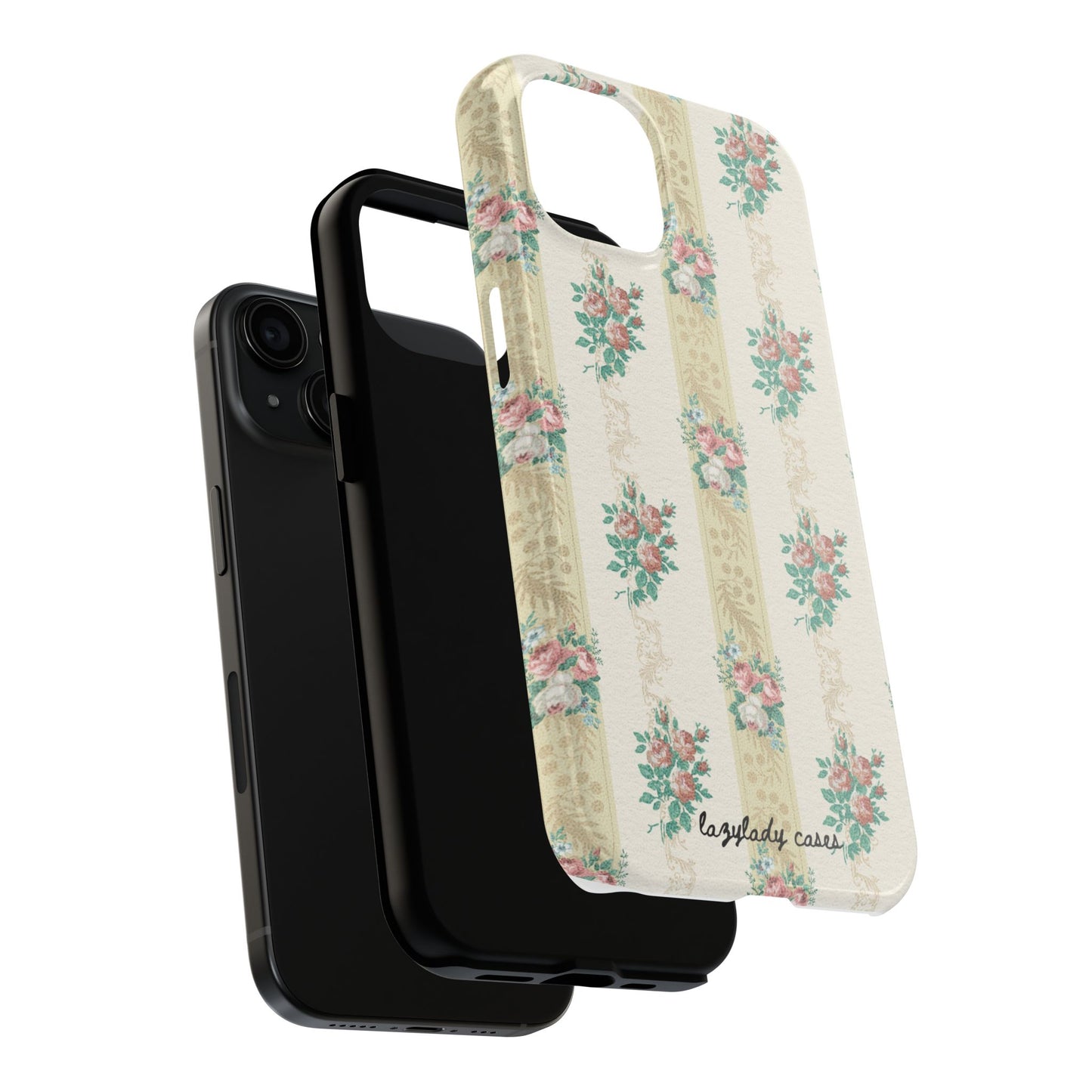 Elegant Floral Tough Phone Case - Vintage Inspired Design