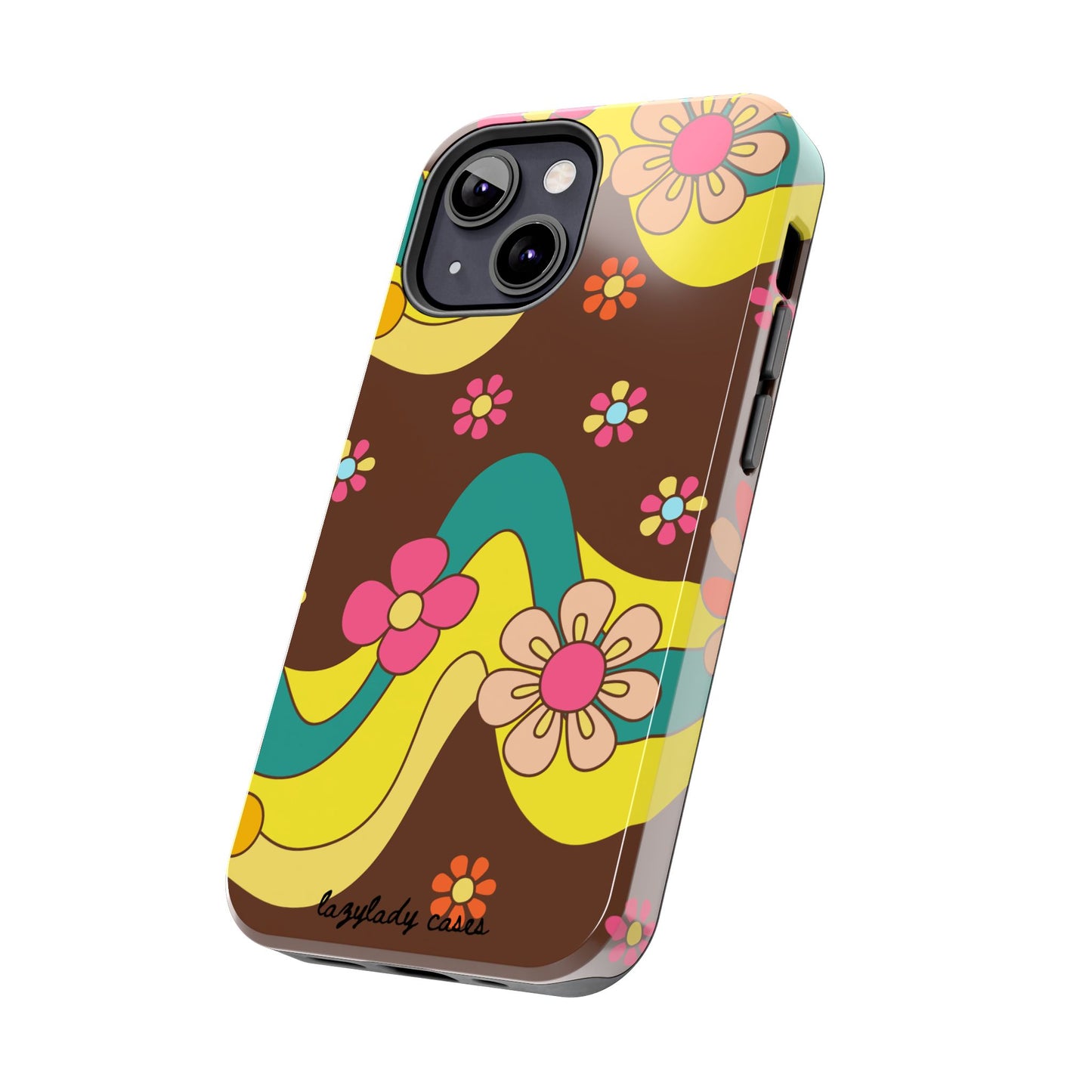 Retro Floral Tough Phone Case – Stylish and Durable Design