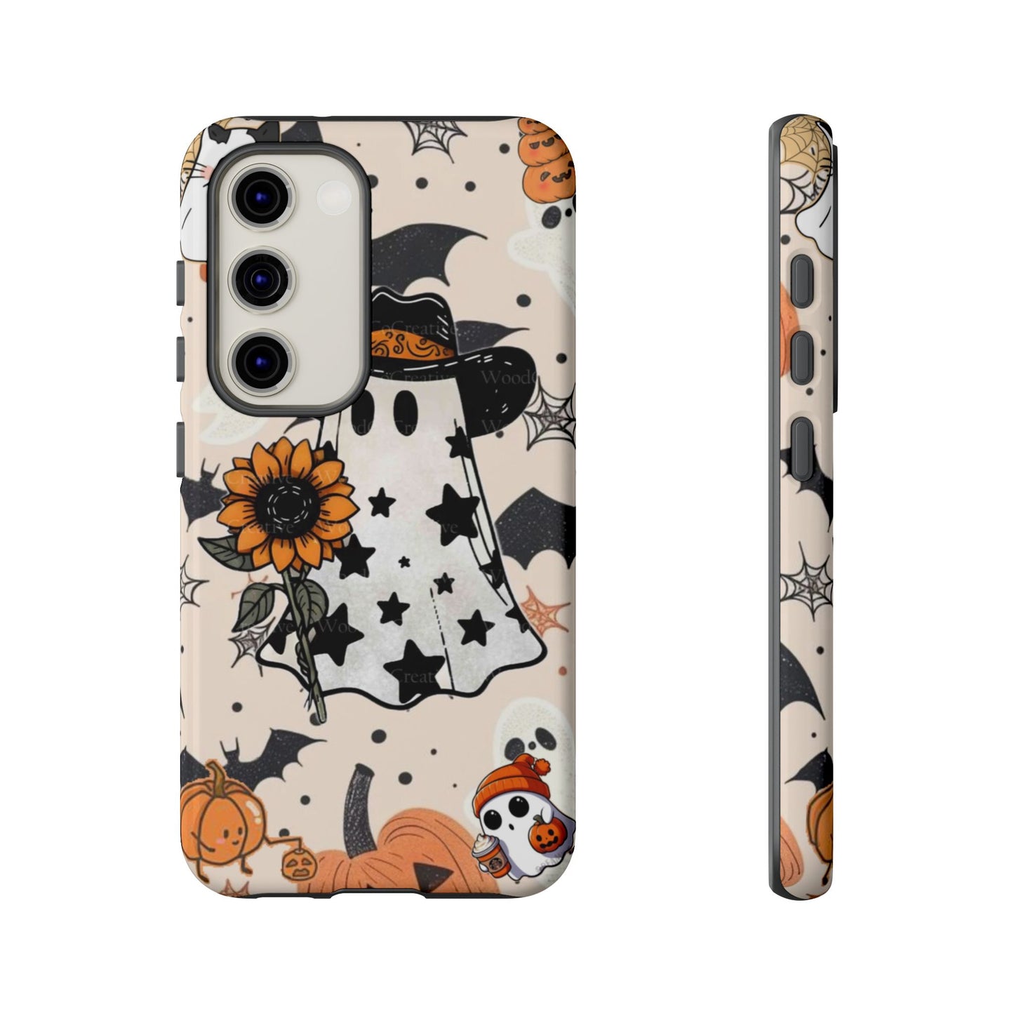 Cute Ghost Phone Case, Halloween Decor, Spooky Gift, Fall Accessories, Pumpkin Lover's Gift, Autumn Vibes, Trick or Treat