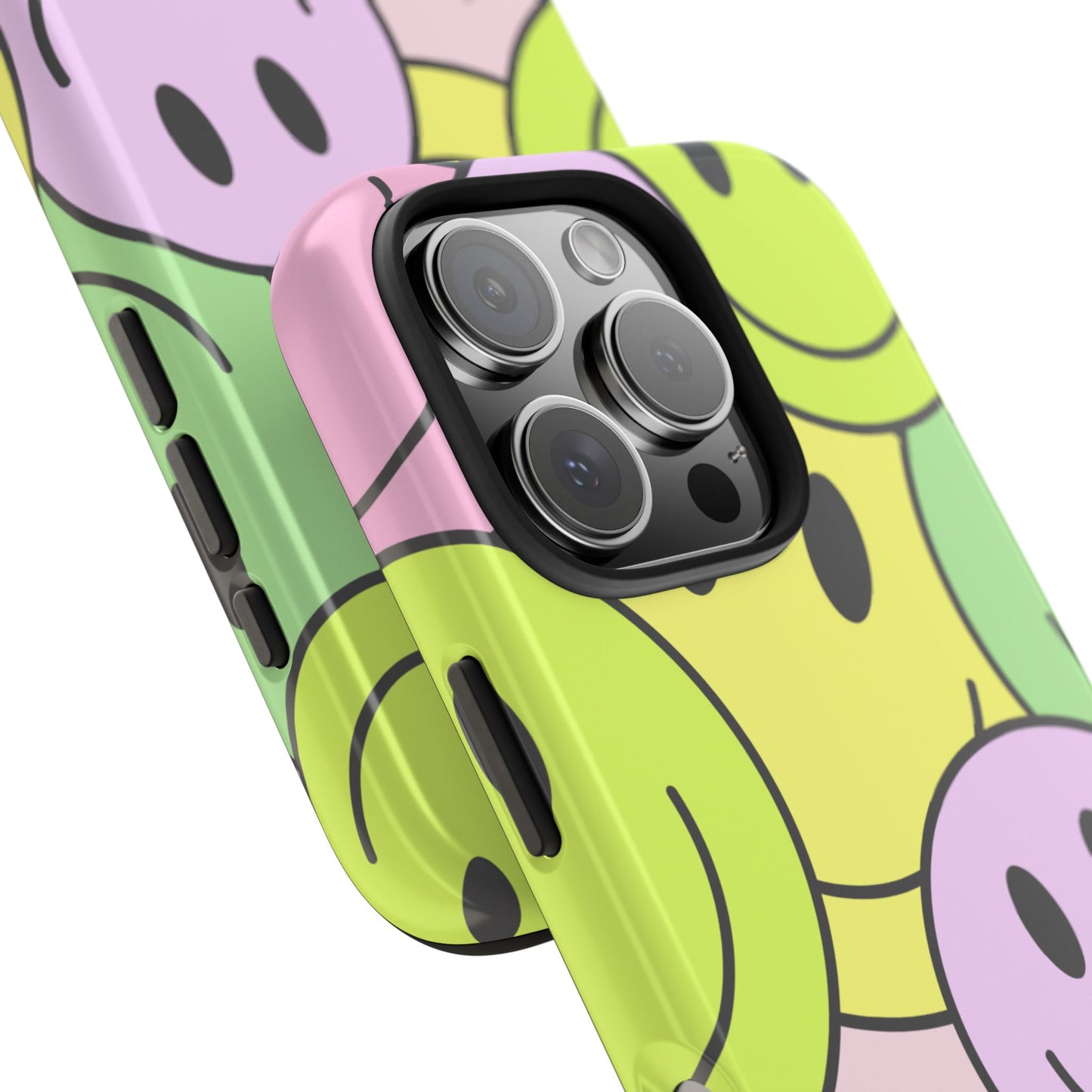 Colorful Smiley Face Tough Phone Case - Fun, Durable Protection for All Ages