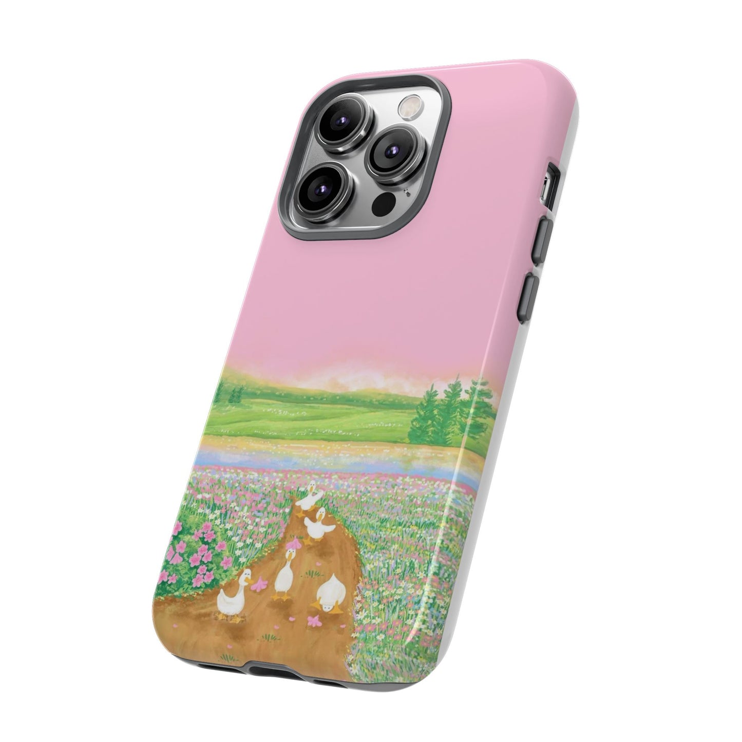 Pastel Floral Phone Case, Tough Cases for Nature Lovers, Cute Phone Accessories, Spring Gifts, Unique Mobile Covers