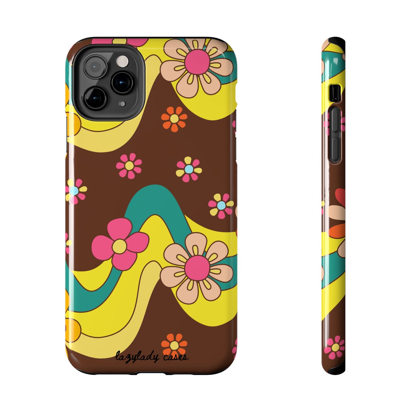 Retro Floral Tough Phone Case – Stylish and Durable Design