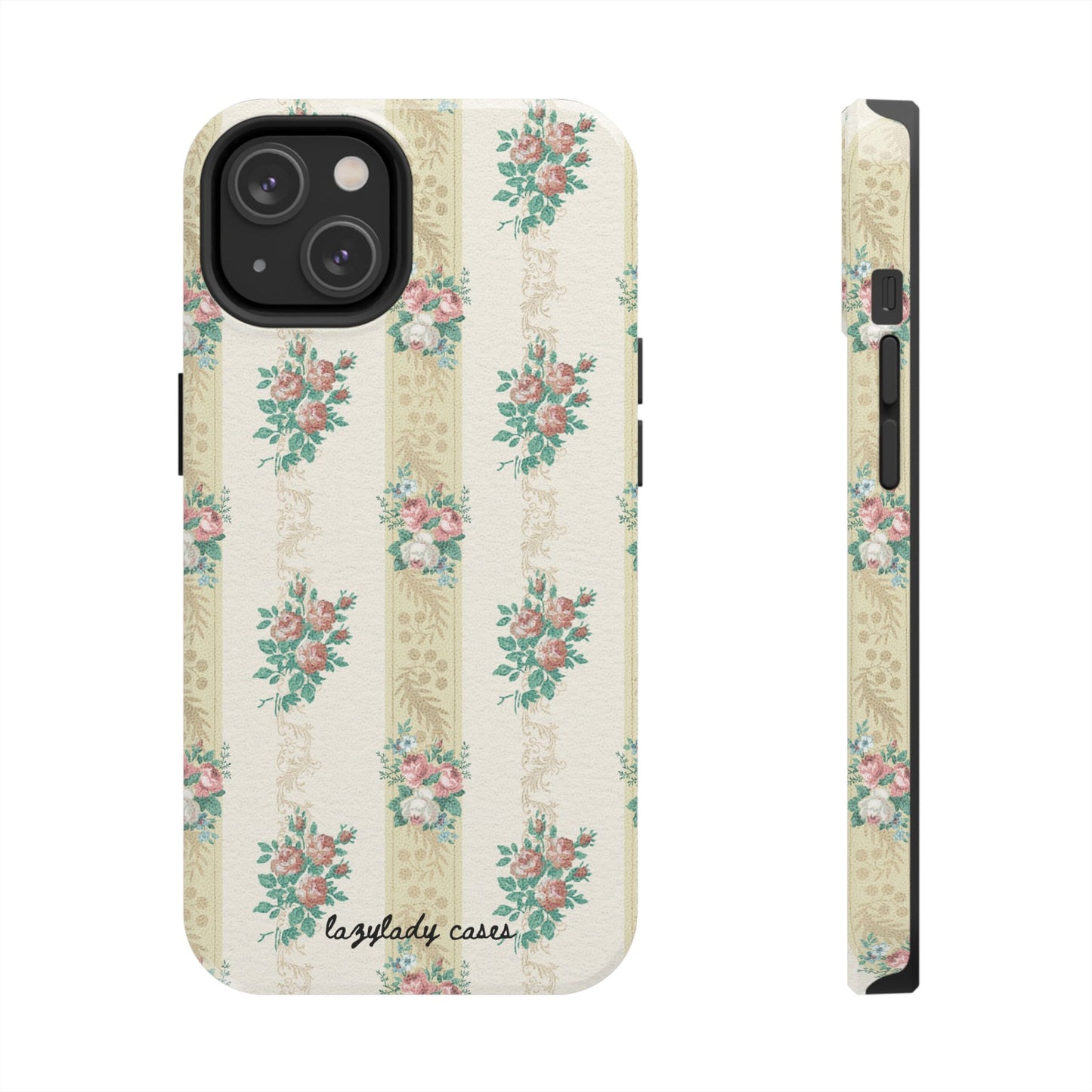 Elegant Floral Tough Phone Case - Vintage Inspired Design