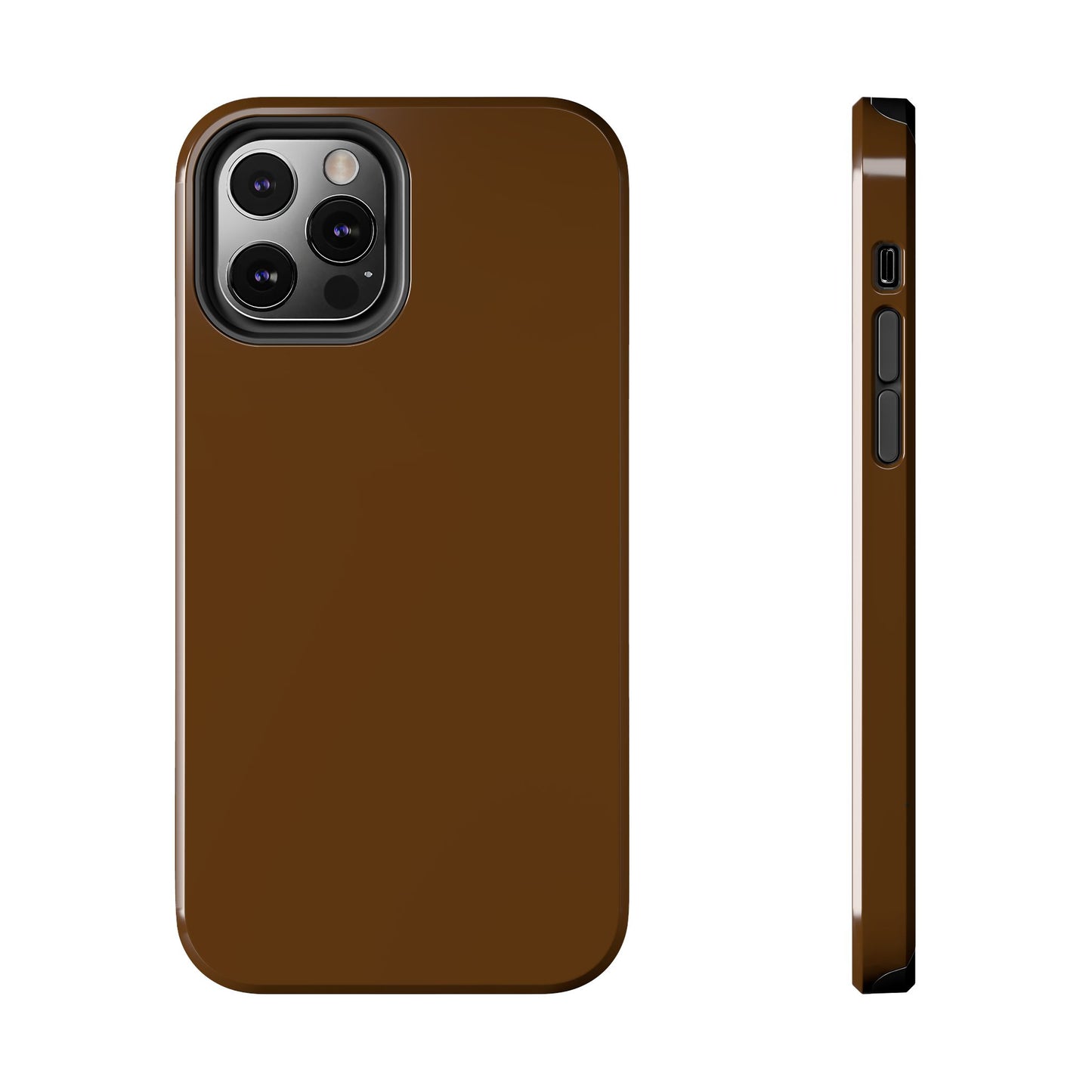 Brown Tough Phone Case — Rugged Shockproof iPhone Cover