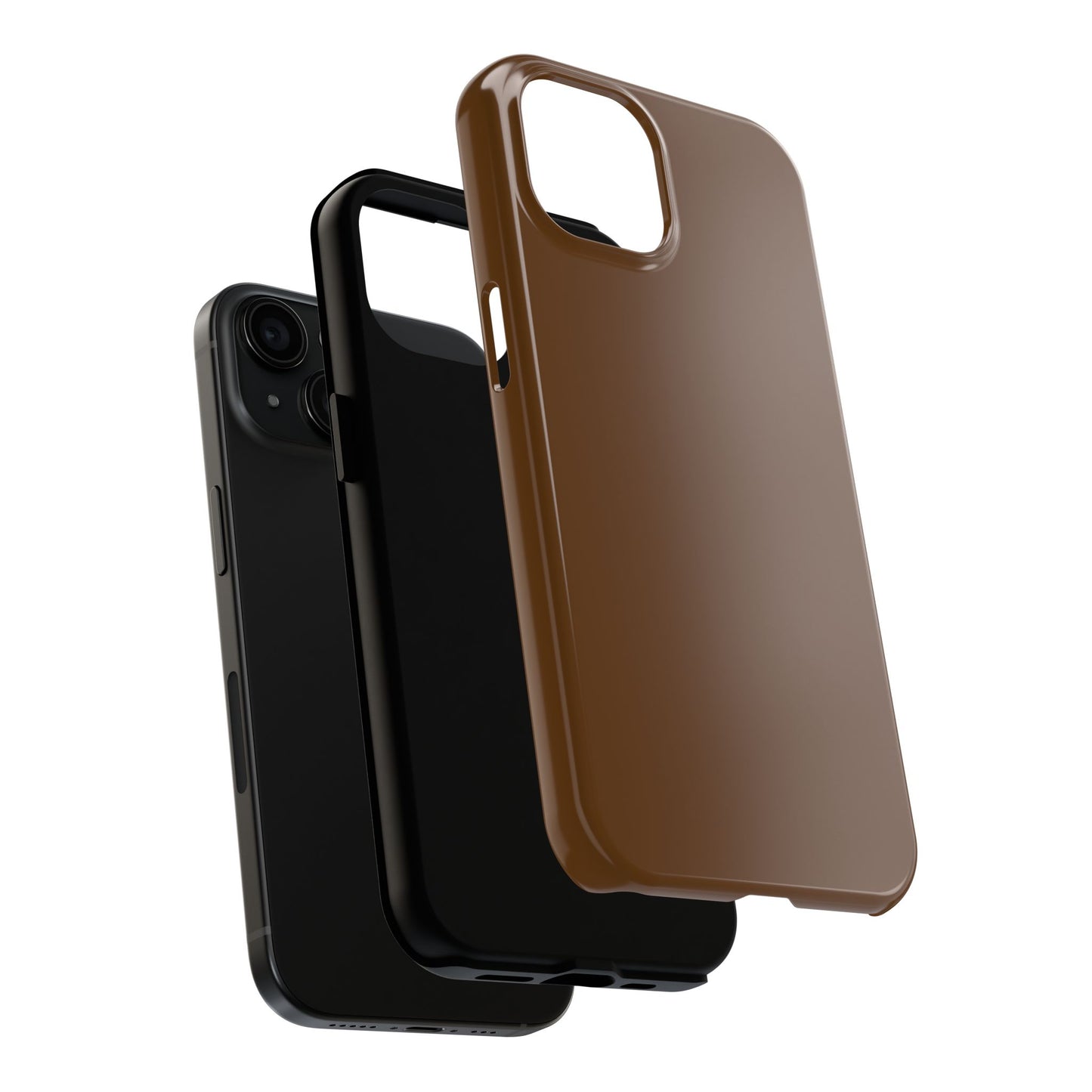 Brown Tough Phone Case — Rugged Shockproof iPhone Cover