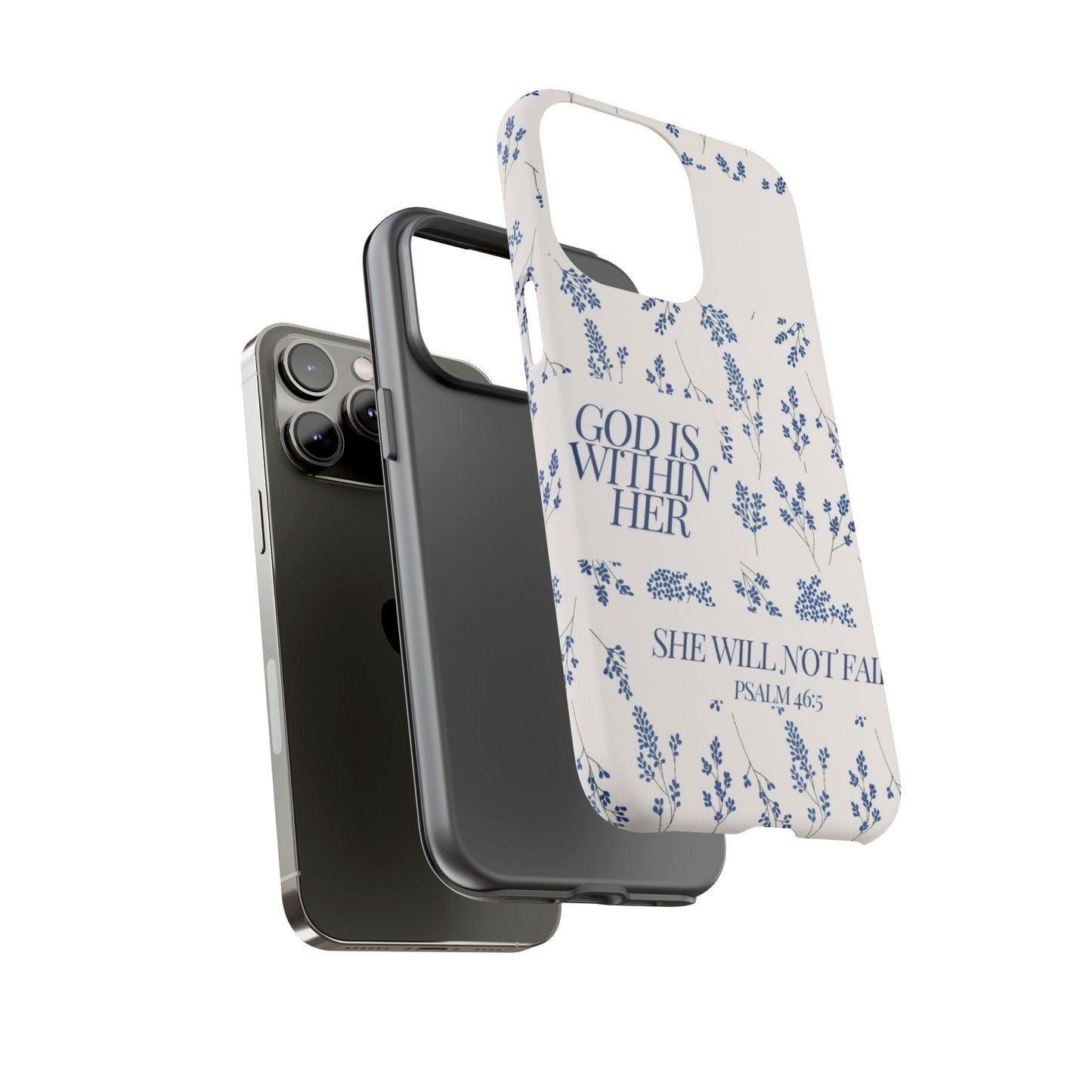 Within Her Cases - Floral Phone Case with Inspirational Quote, Motivational Gifts for Her, Bible Verse Design, Durable Case for iPhone, [...]