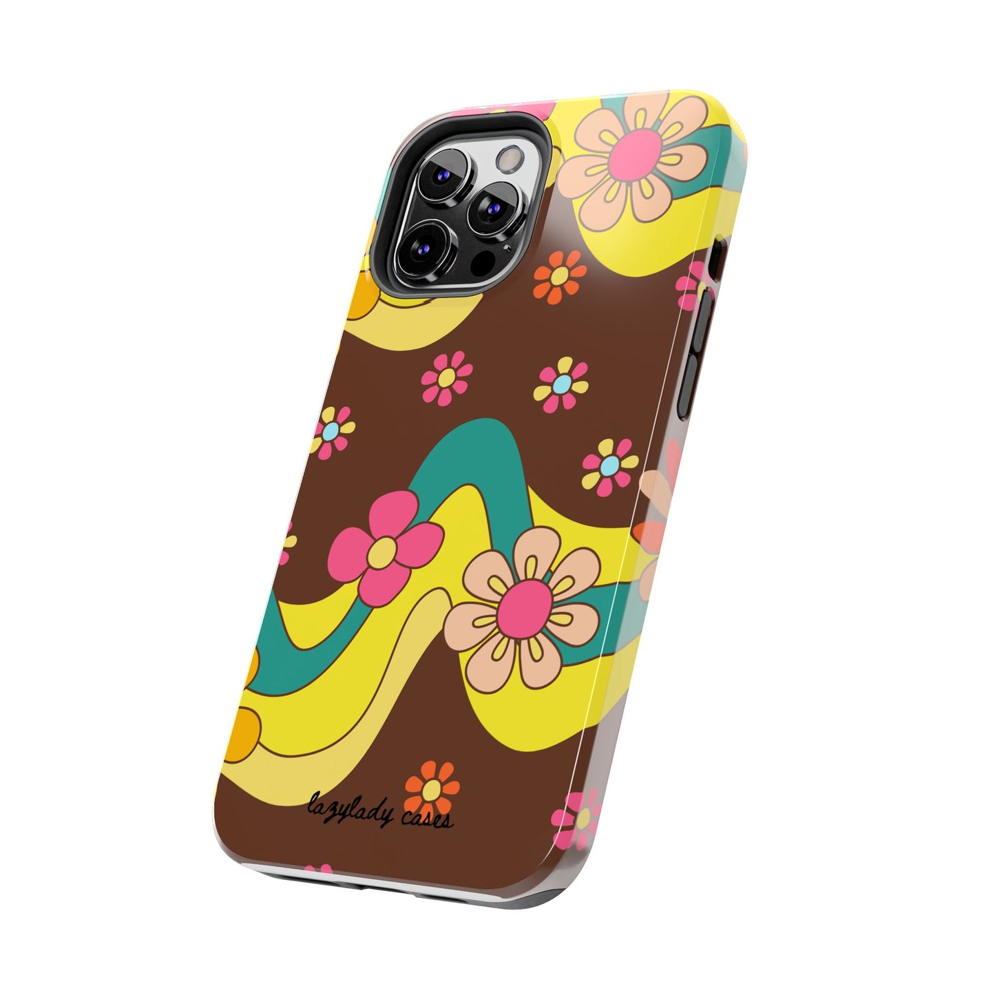 Retro Floral Tough Phone Case – Stylish and Durable Design