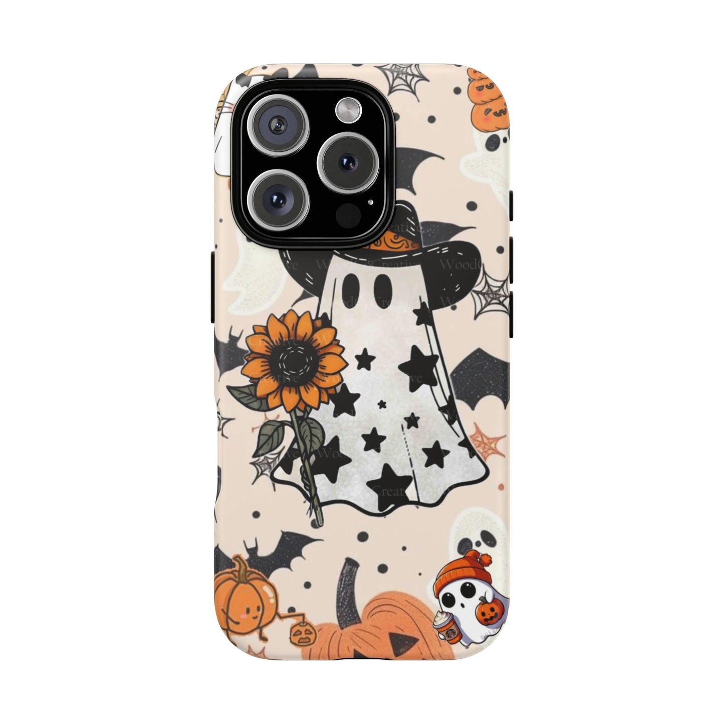 Cute Ghost Phone Case, Halloween Decor, Spooky Gift, Fall Accessories, Pumpkin Lover's Gift, Autumn Vibes, Trick or Treat