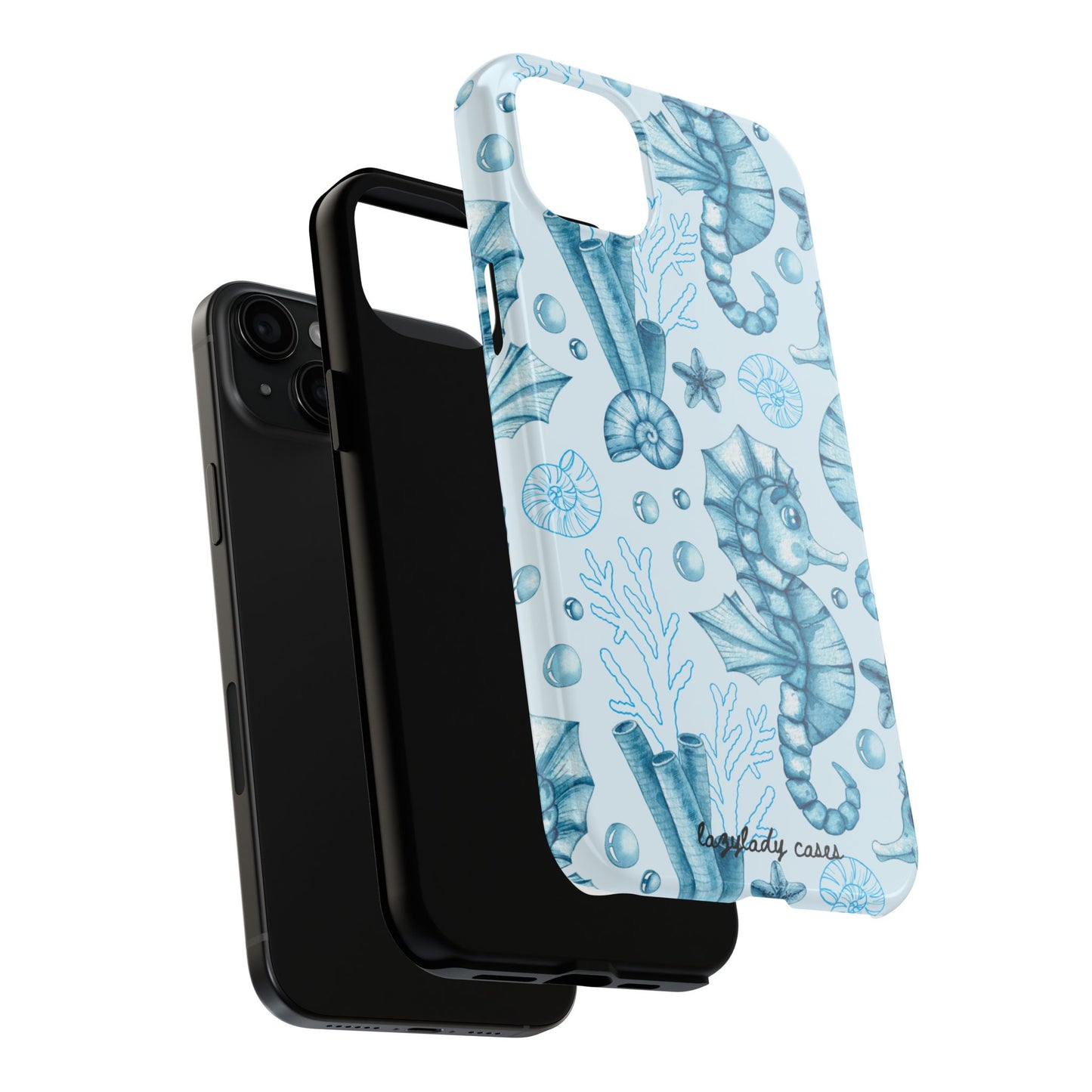 Coastal Seahorse Phone Case - Tough Protection with Beach Vibe