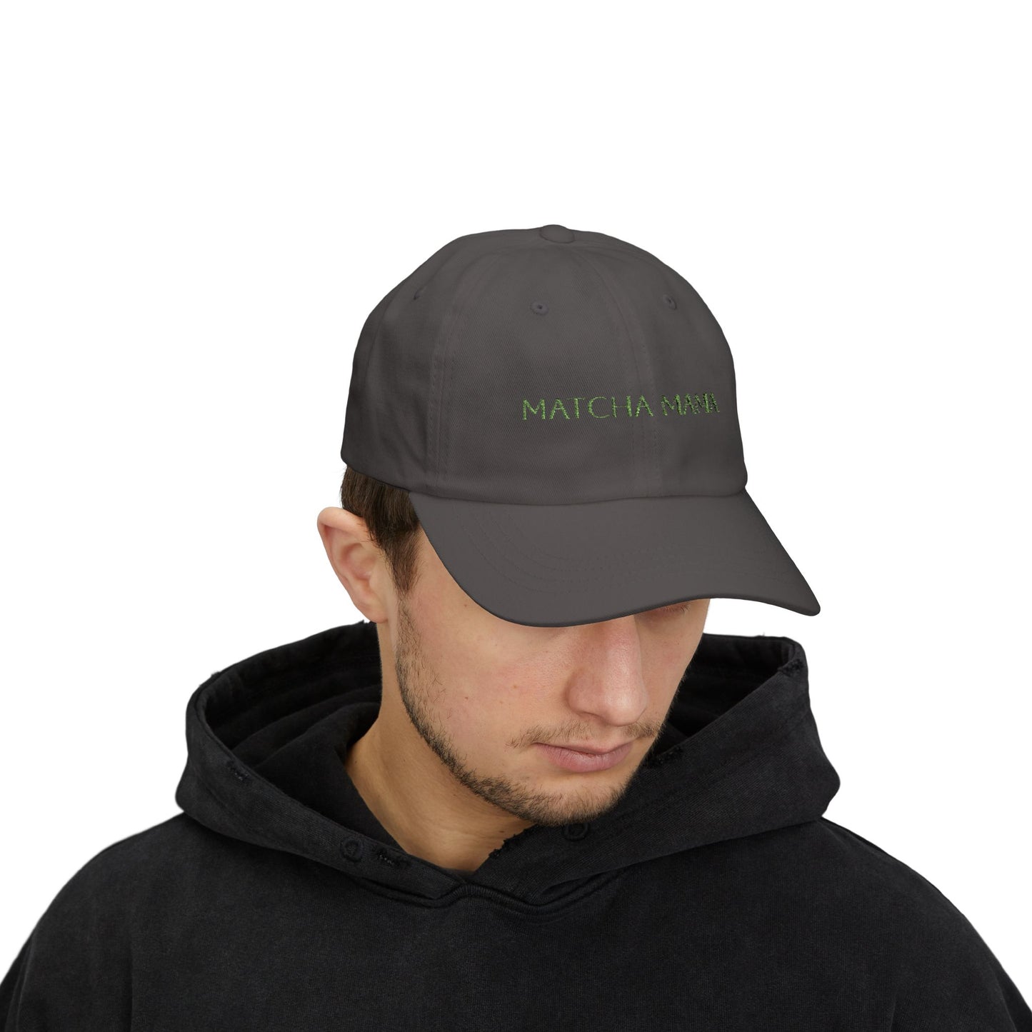 Matcha Mama Cap — Embroidered White Baseball Hat