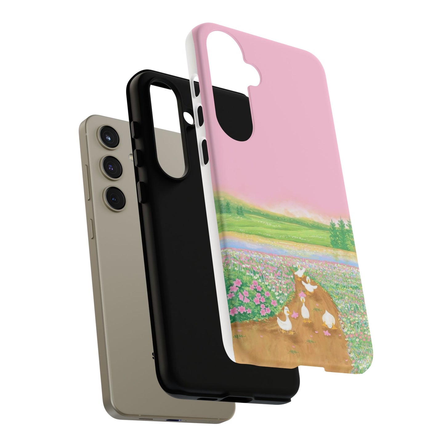 Pastel Floral Phone Case, Tough Cases for Nature Lovers, Cute Phone Accessories, Spring Gifts, Unique Mobile Covers