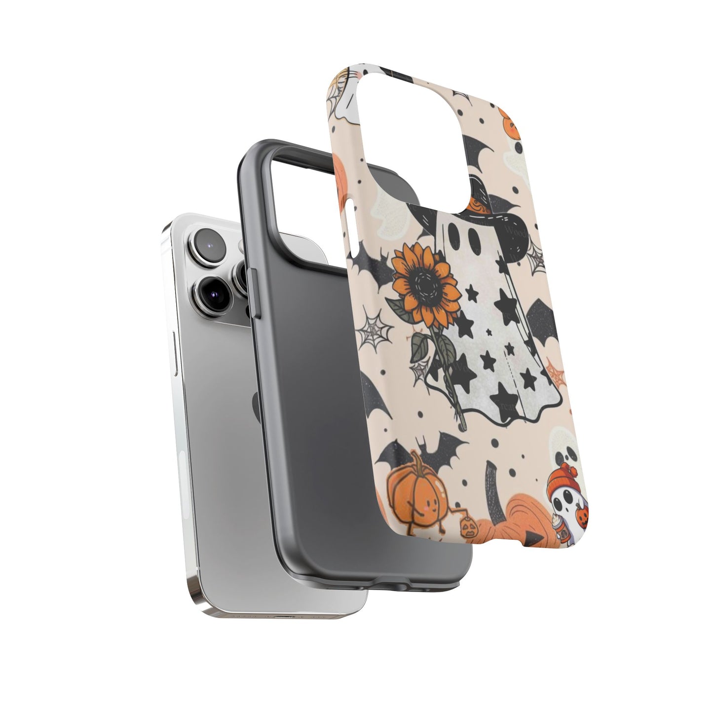 Cute Ghost Phone Case, Halloween Decor, Spooky Gift, Fall Accessories, Pumpkin Lover's Gift, Autumn Vibes, Trick or Treat