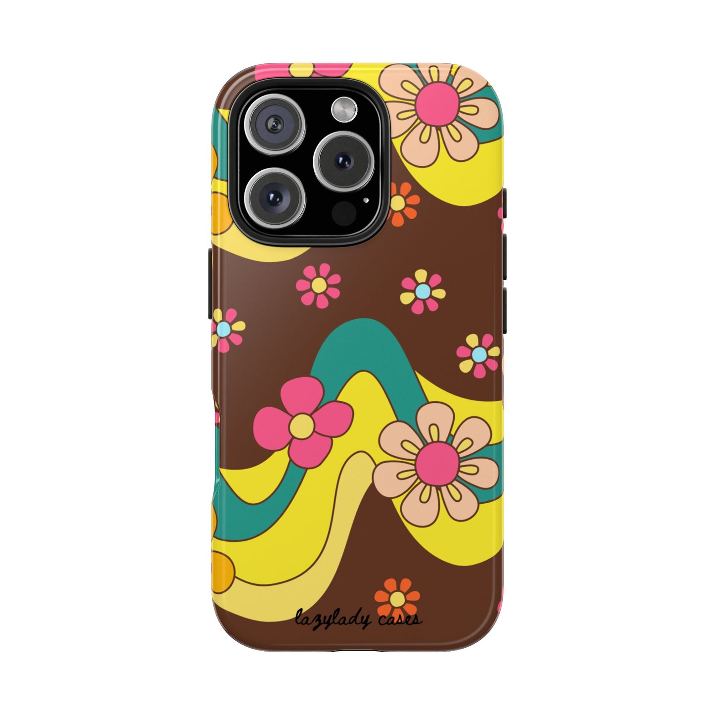 Retro Floral Tough Phone Case – Stylish and Durable Design