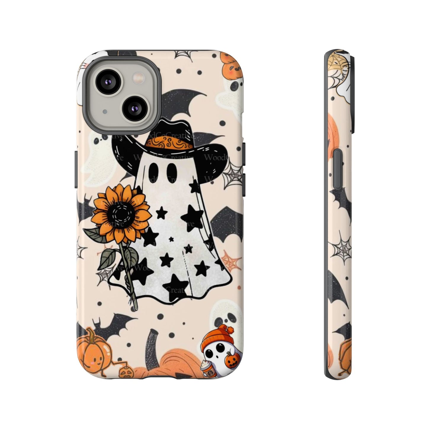 Cute Ghost Phone Case, Halloween Decor, Spooky Gift, Fall Accessories, Pumpkin Lover's Gift, Autumn Vibes, Trick or Treat