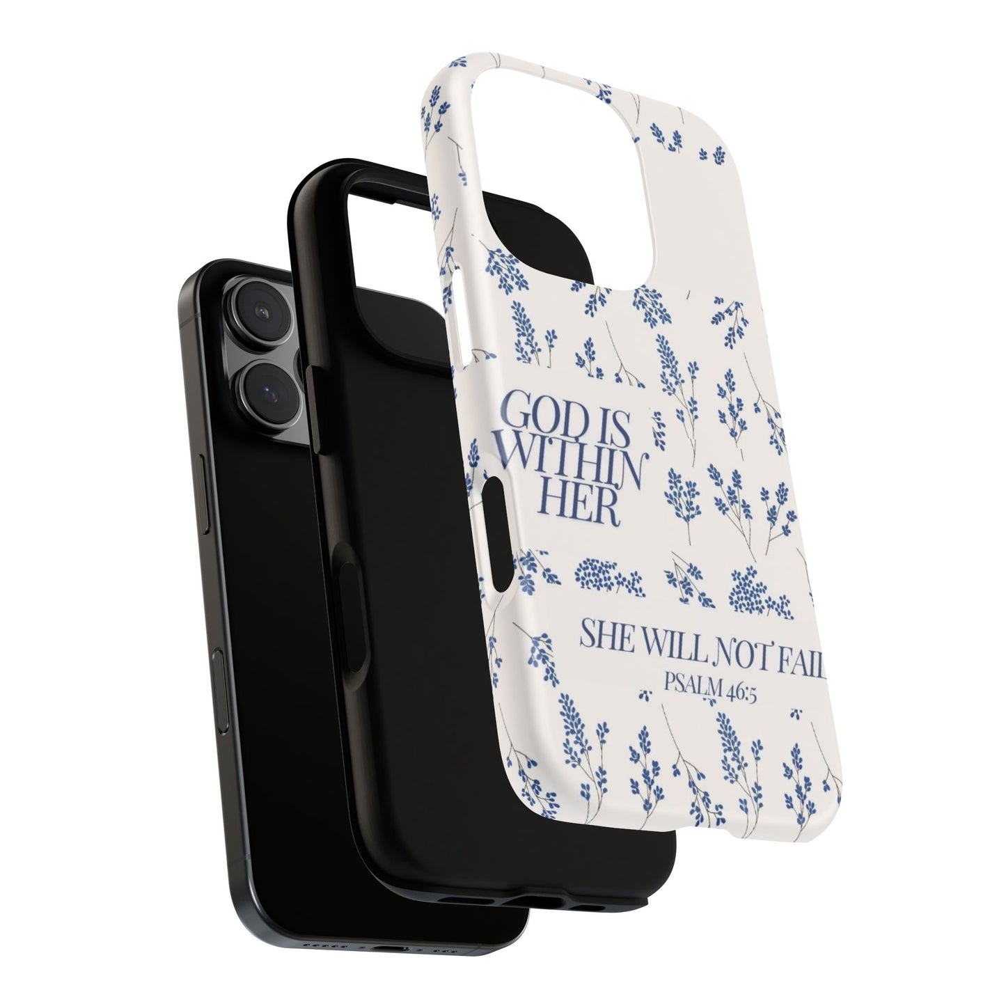 Within Her Cases - Floral Phone Case with Inspirational Quote, Motivational Gifts for Her, Bible Verse Design, Durable Case for iPhone, [...]