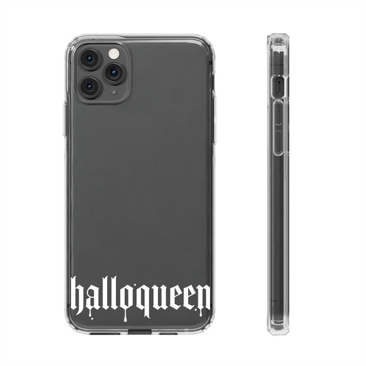 Halloween Clear Phone Case, Halloqueen Design, Spooky Decor, Stylish Accessory for Fall Celebrations, Gift for Her, iPhone Case
