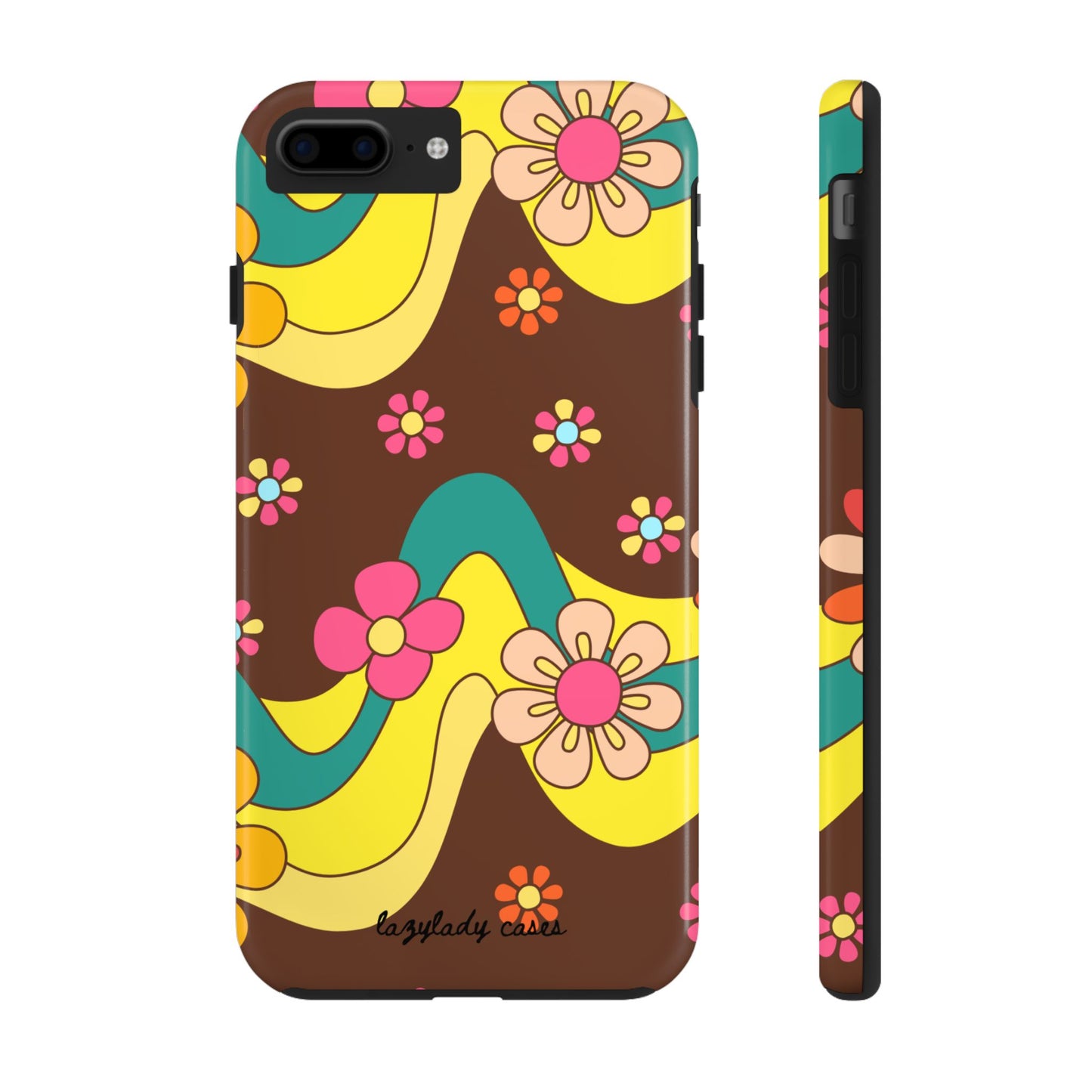 Retro Floral Tough Phone Case – Stylish and Durable Design
