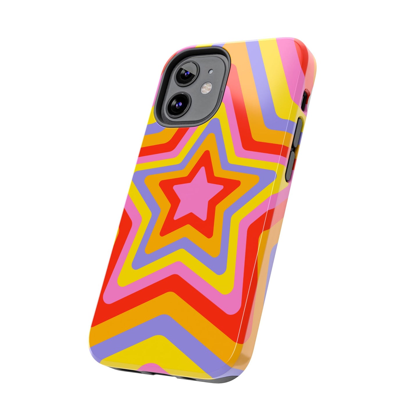 Colorful Star Pattern Tough Phone Cases | Durable Phone Cover, Unique Gifts, Trendy Accessories, Fun Tech Style