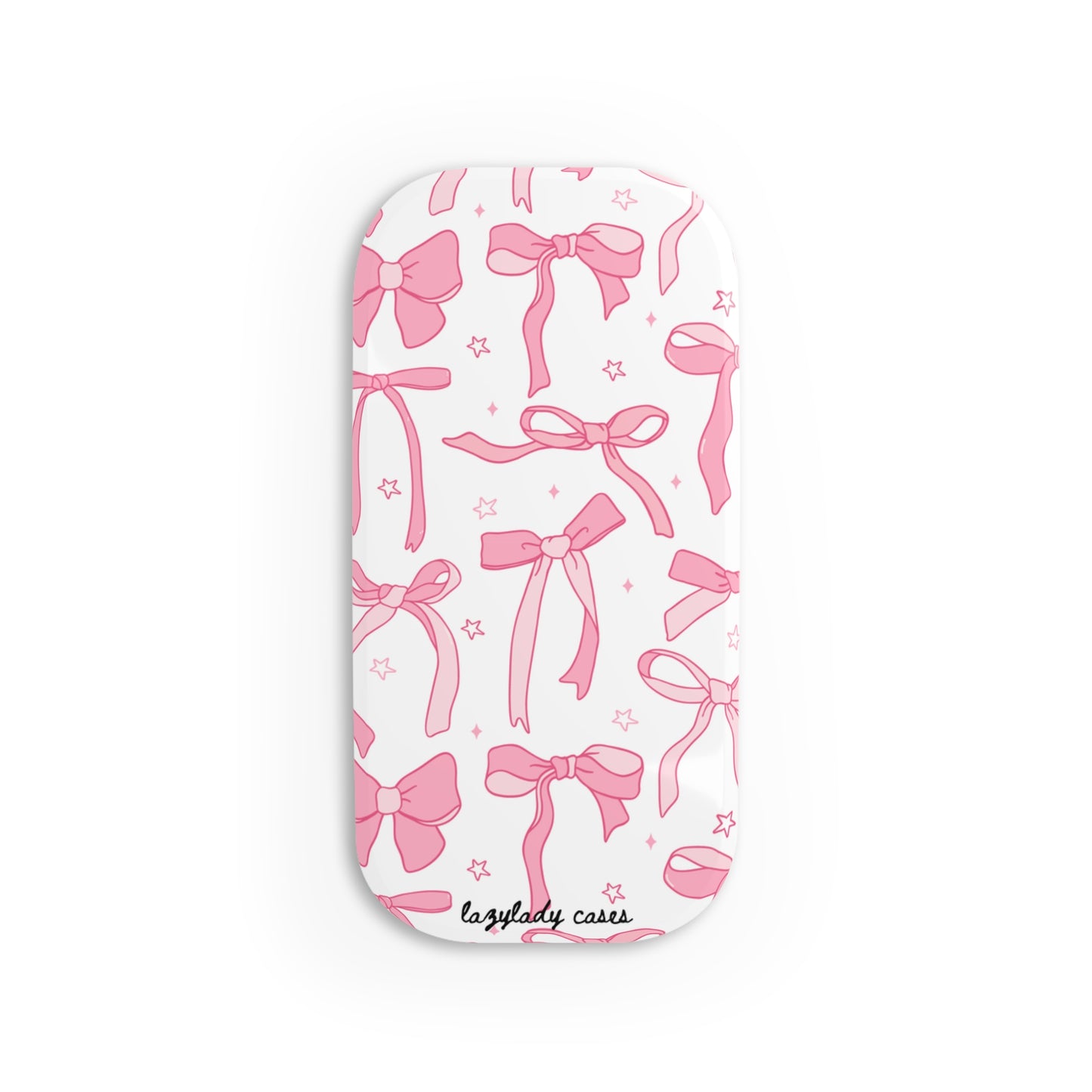 Cute Pink Bow Phone Stand Grip - Stylish & Functional