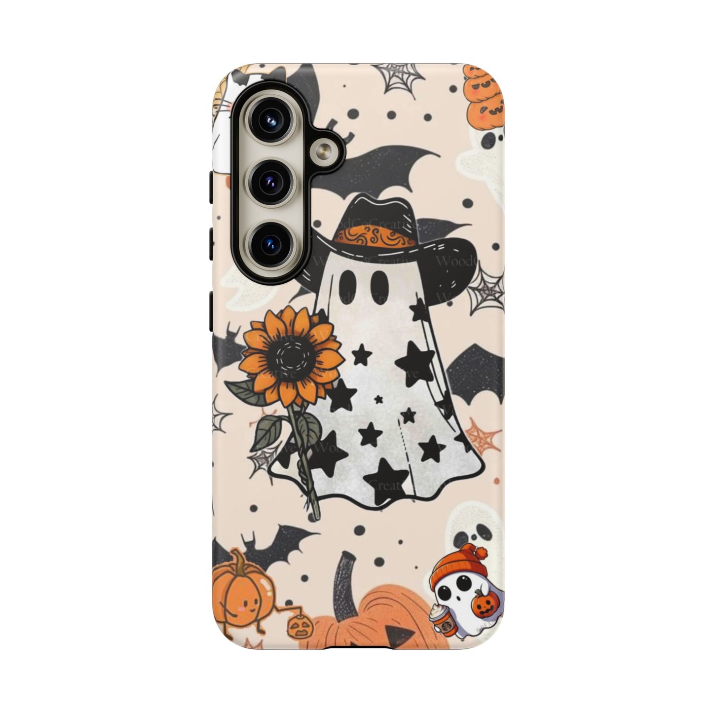 Cute Ghost Phone Case, Halloween Decor, Spooky Gift, Fall Accessories, Pumpkin Lover's Gift, Autumn Vibes, Trick or Treat