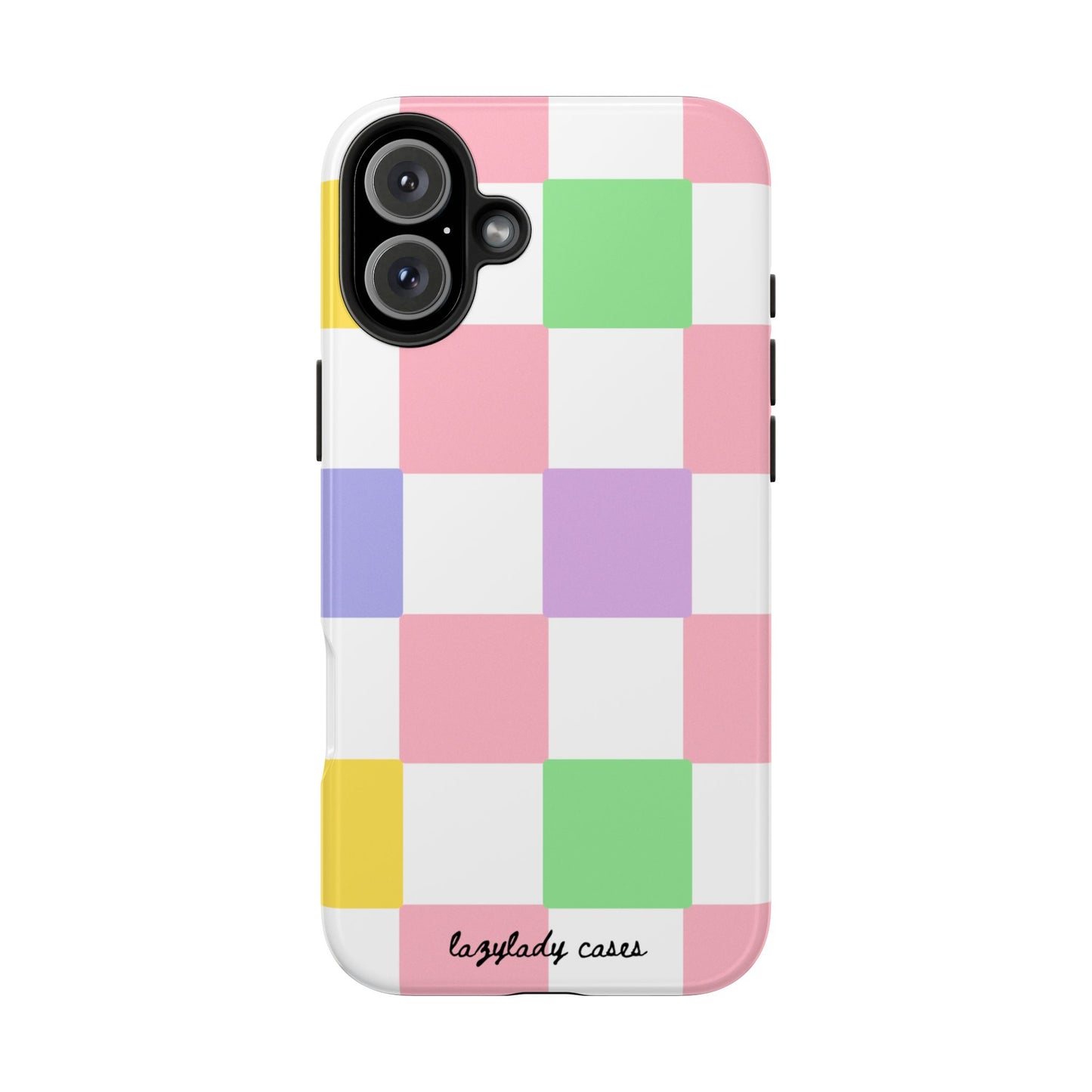 Colorful Checkerboard Tough Phone Case – Vibrant & Durable Protection