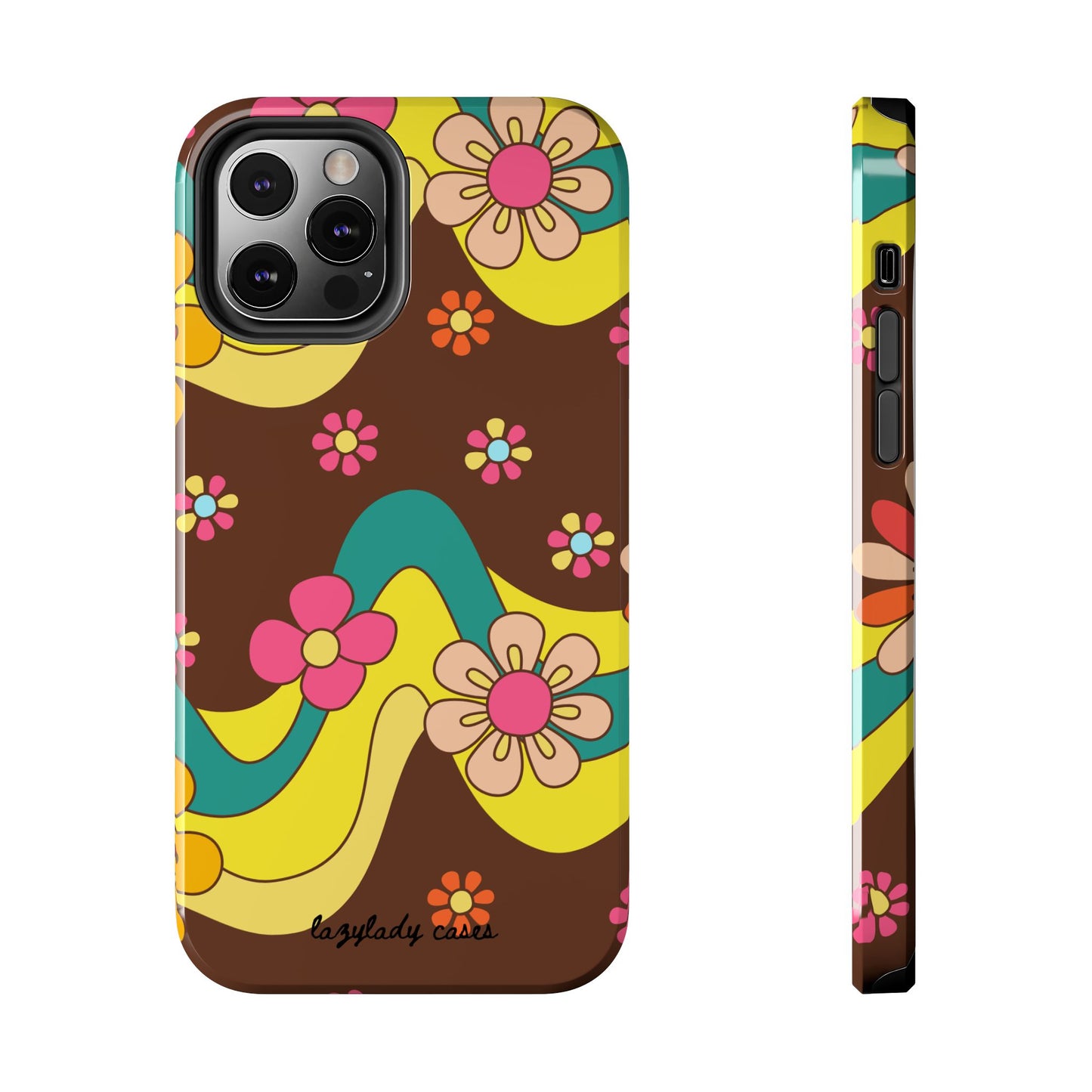 Retro Floral Tough Phone Case – Stylish and Durable Design