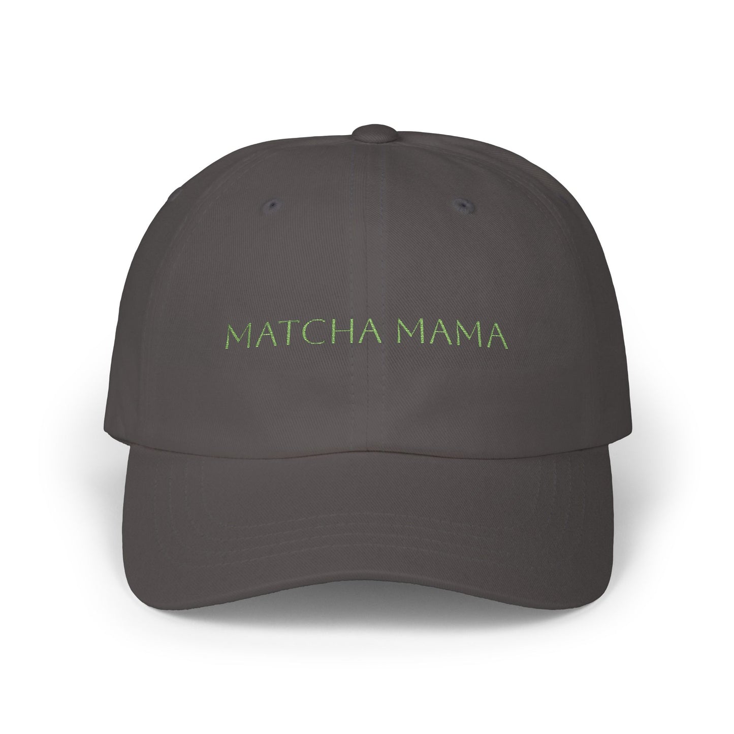 Matcha Mama Cap — Embroidered White Baseball Hat
