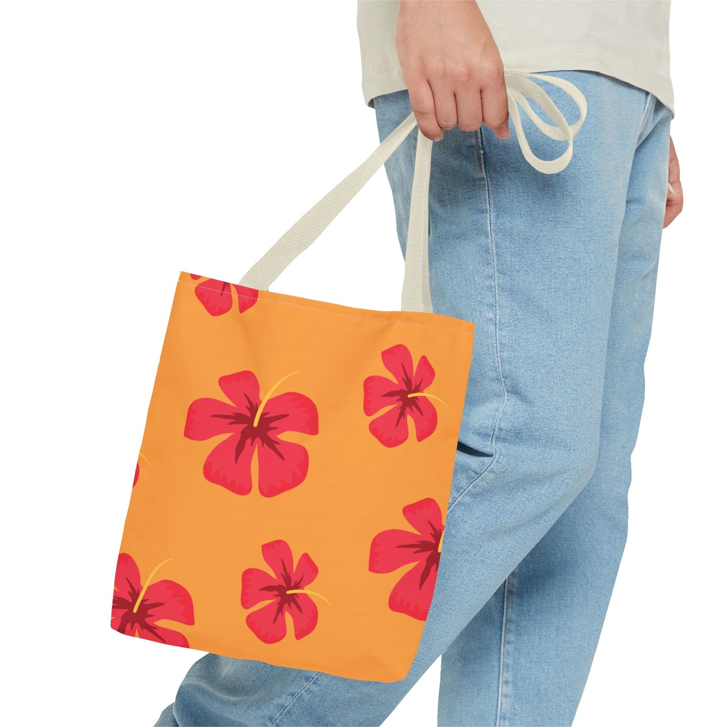Tote Bag with Vibrant Floral Design - Perfect for Spring and Summer
