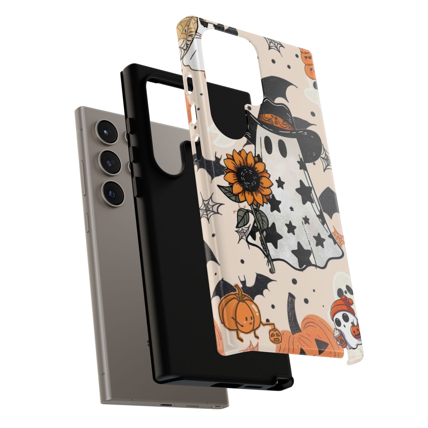 Cute Ghost Phone Case, Halloween Decor, Spooky Gift, Fall Accessories, Pumpkin Lover's Gift, Autumn Vibes, Trick or Treat