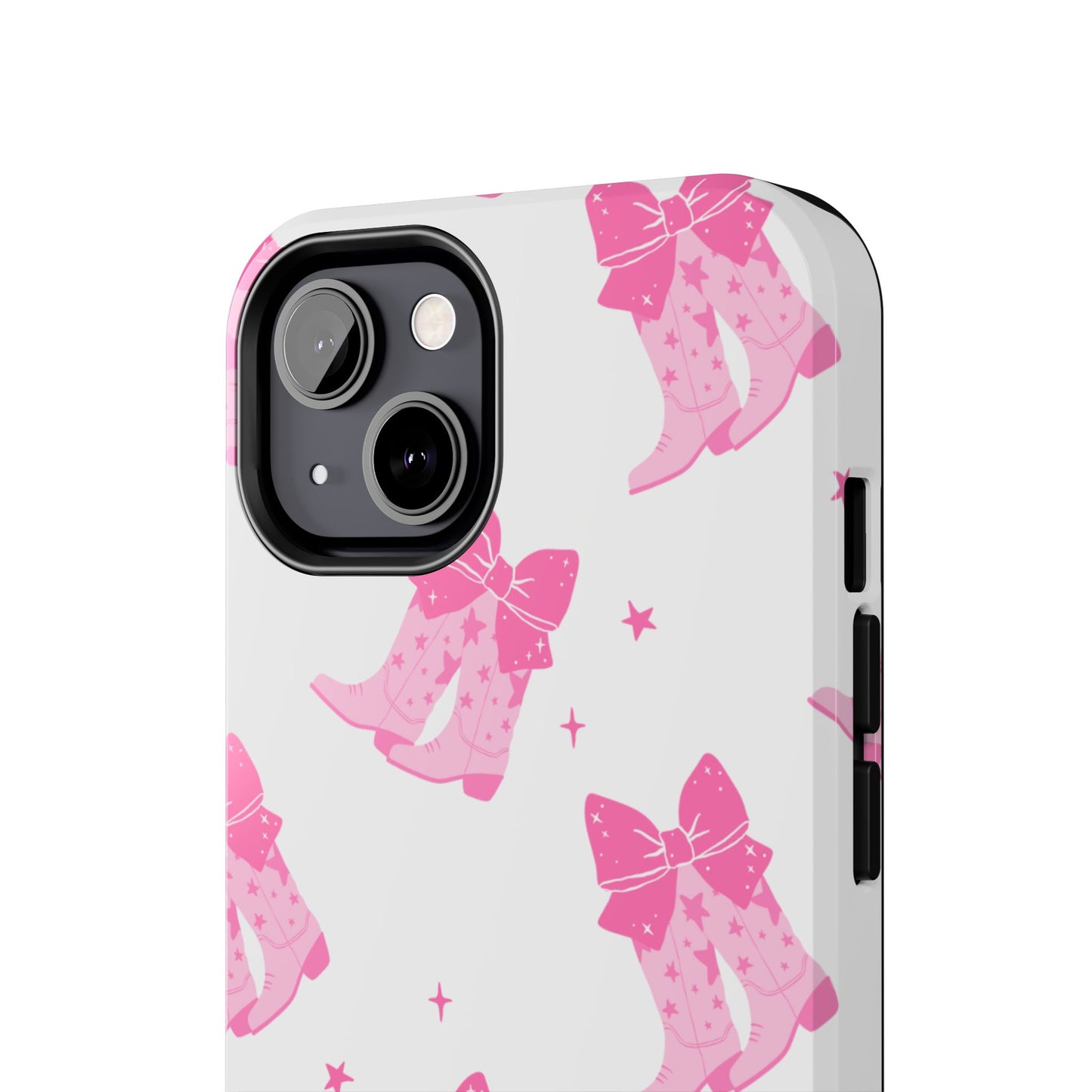 Pink Cowgirl Tough Phone Case - Trendy Protection with Bow Design