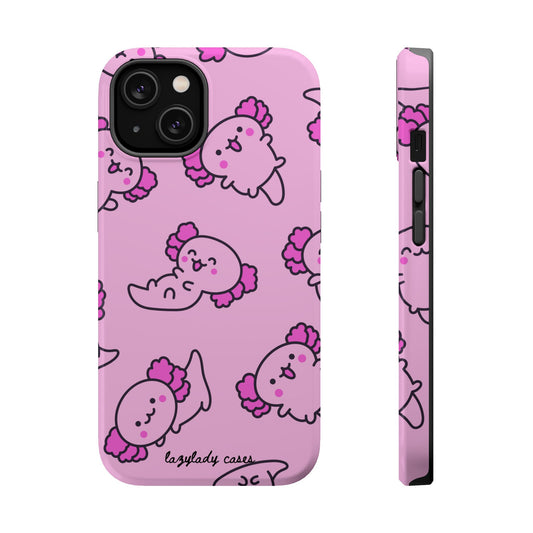 Cute Axolotl Magnetic Tough Case – Kawaii Phone Protection for Animal Lovers