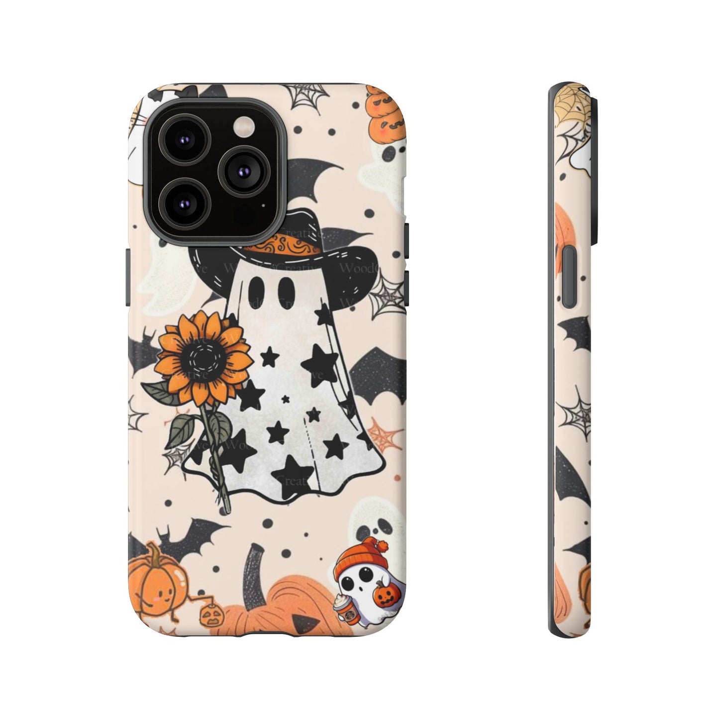 Cute Ghost Phone Case, Halloween Decor, Spooky Gift, Fall Accessories, Pumpkin Lover's Gift, Autumn Vibes, Trick or Treat